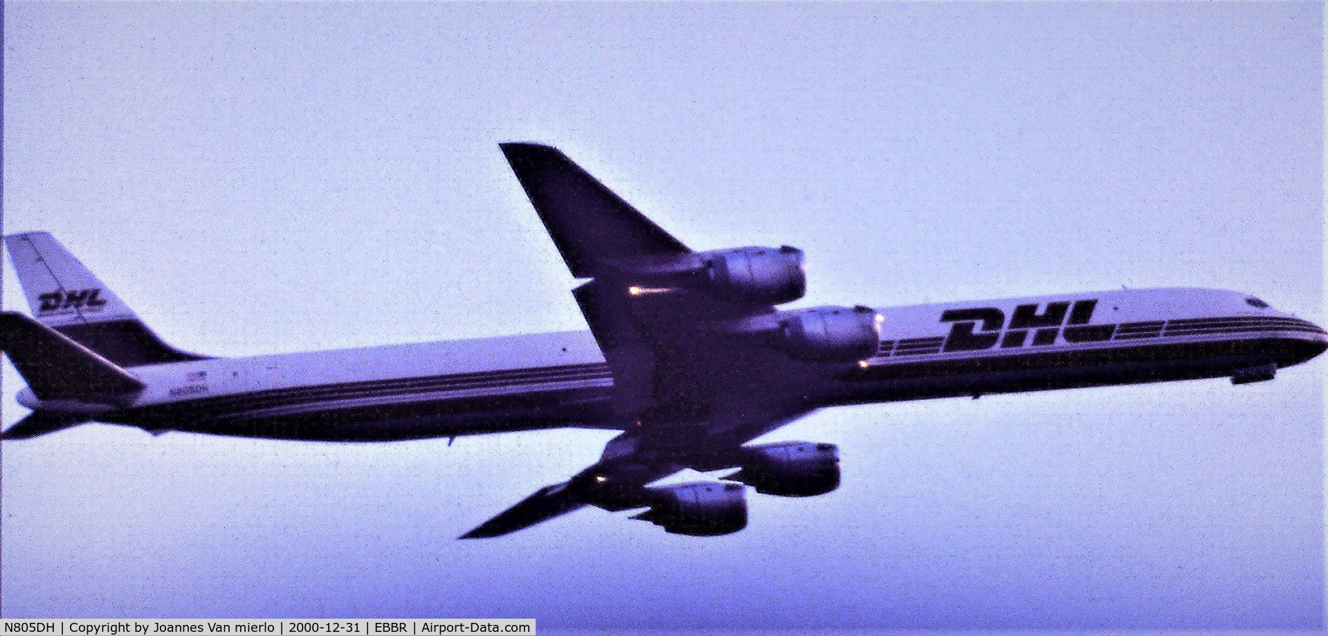 N805DH, 1970 Douglas DC-8-73F C/N 46125, T/O EBBR 25R Slide scan