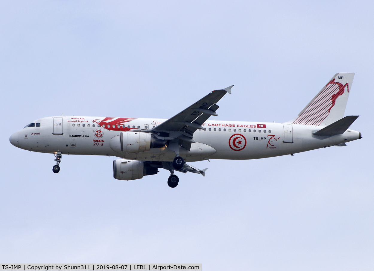 TS-IMP, 2002 Airbus A320-211 C/N 1700, Landing rwy 07L in special Football Worldcup c/s