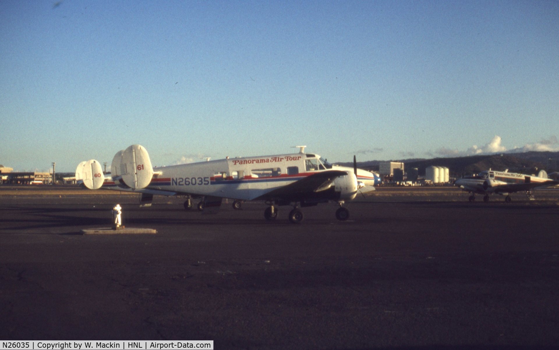 N26035, 1968 Beech H-18 C/N BA-754, Picture taken in Honolulu, HI, May 1979,  before boarding the plane for a tour of the Hawaiian islands.