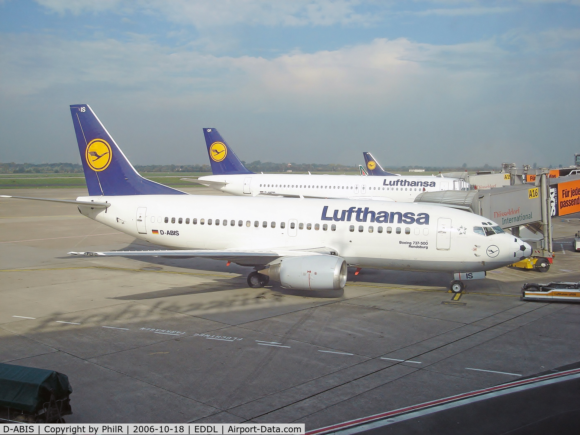 D-ABIS, 1991 Boeing 737-530 C/N 24942, Lufthansa on stand at Dusseldorf