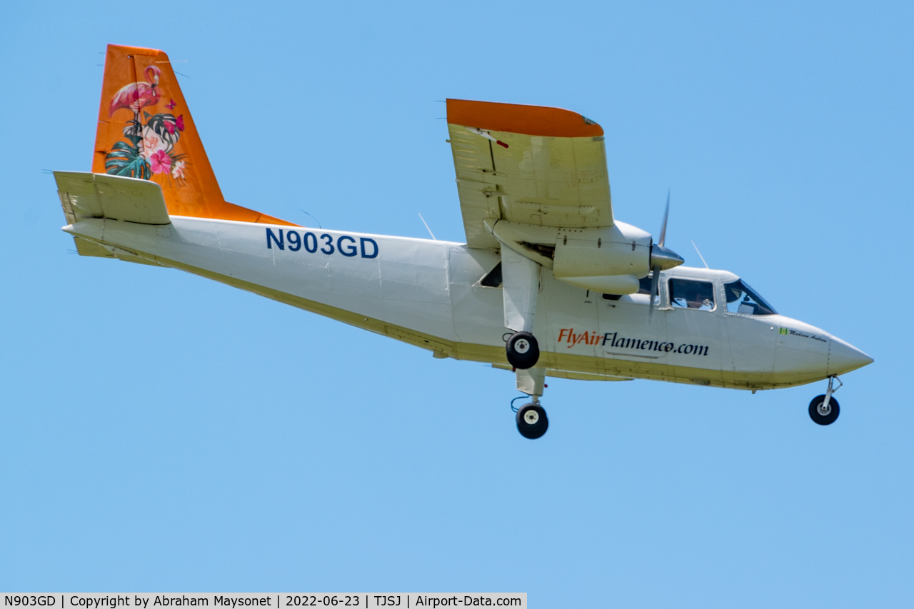 N903GD, Britten-Norman BN-2A-8 Islander C/N 625, New livery paint
