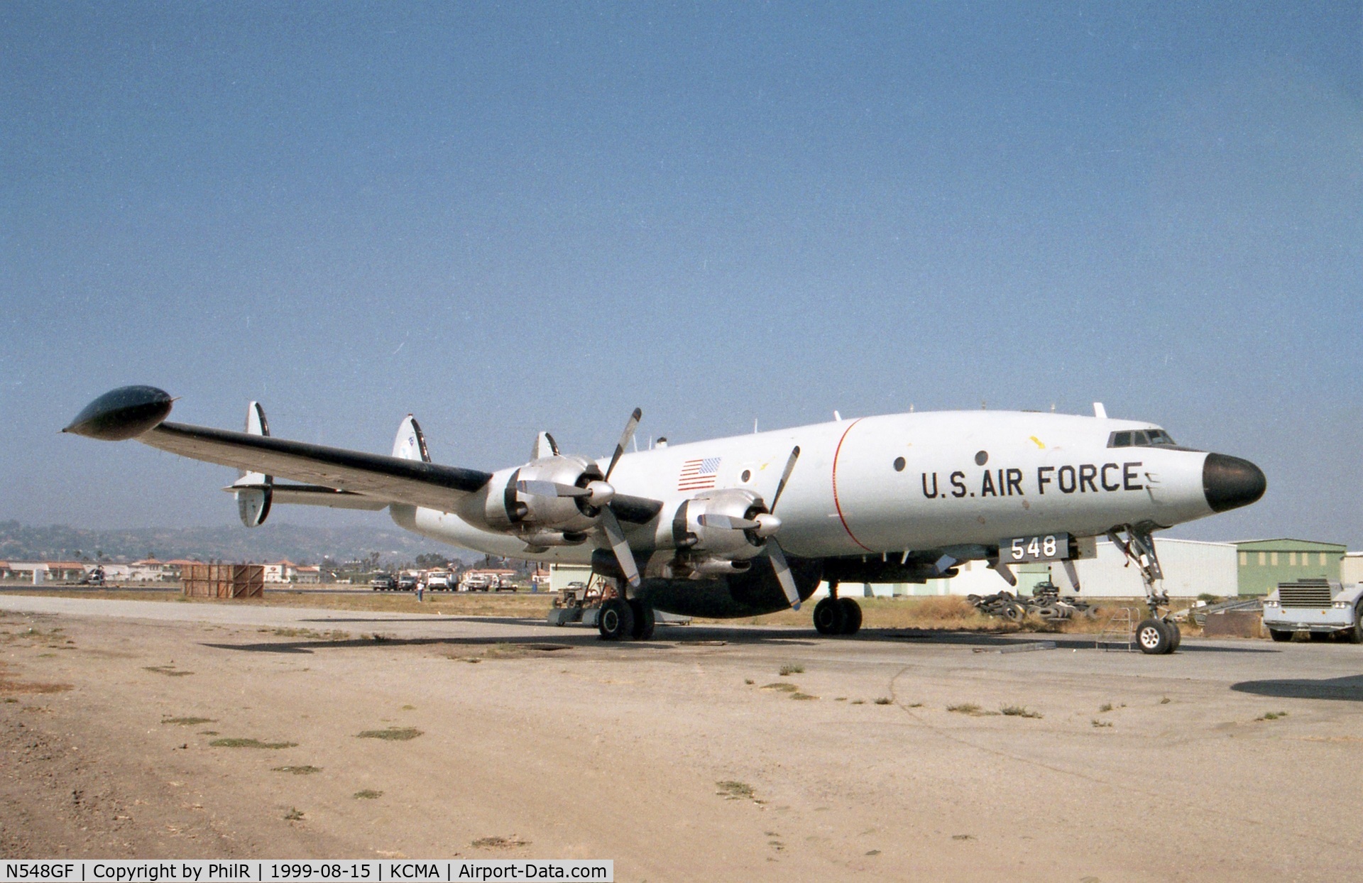 N548GF, 1955 Lockheed EC-121T Warning Star C/N 4363, Global Aeronautical Foundation Lockheed L-1049A RC-121D 30548 at Camarillo Ca