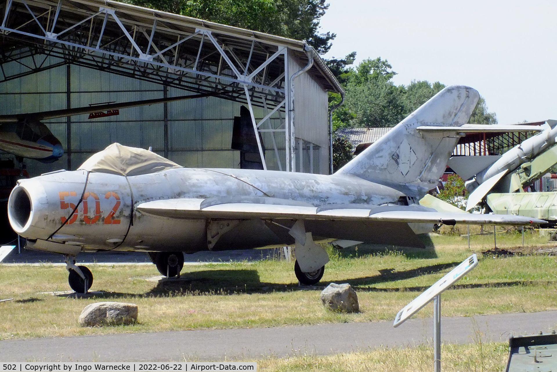 502, PZL-Mielec Lim-5 (MiG-17F) C/N 1C0902, PZL-Mielec Lim-5 (MiG-17F) FRESCO-C at the Flugplatzmuseum Cottbus (Cottbus airfield museum)