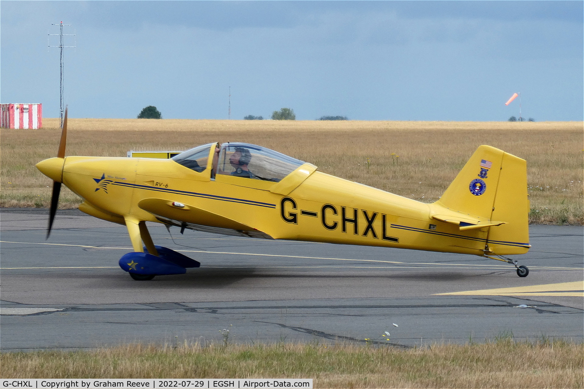 G-CHXL, 1996 Vans RV-6 C/N 20960, Just landed at Norwich.