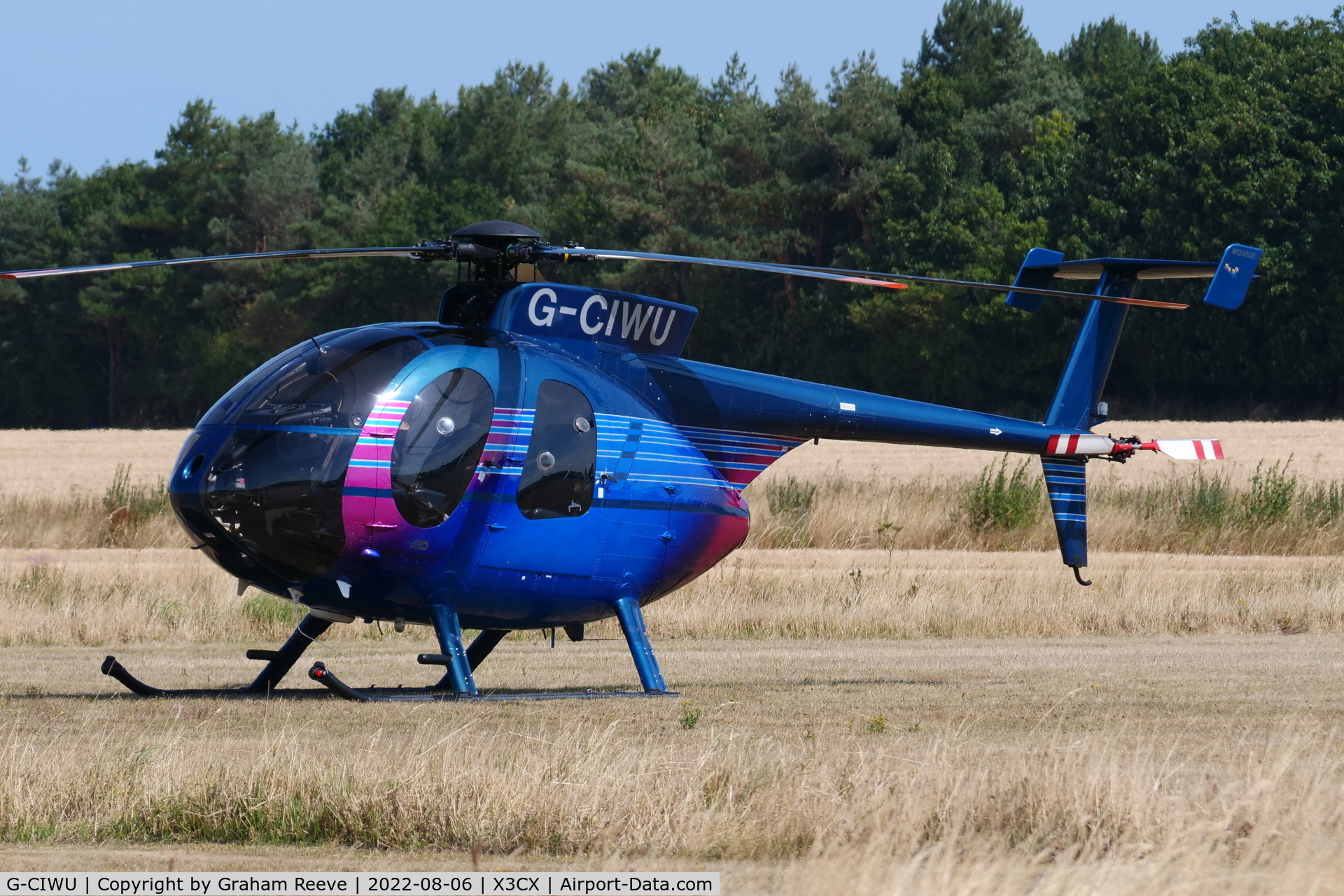 G-CIWU, 1991 McDonnell Douglas MD-520E C/N 0447E, Parked at Northrepps.