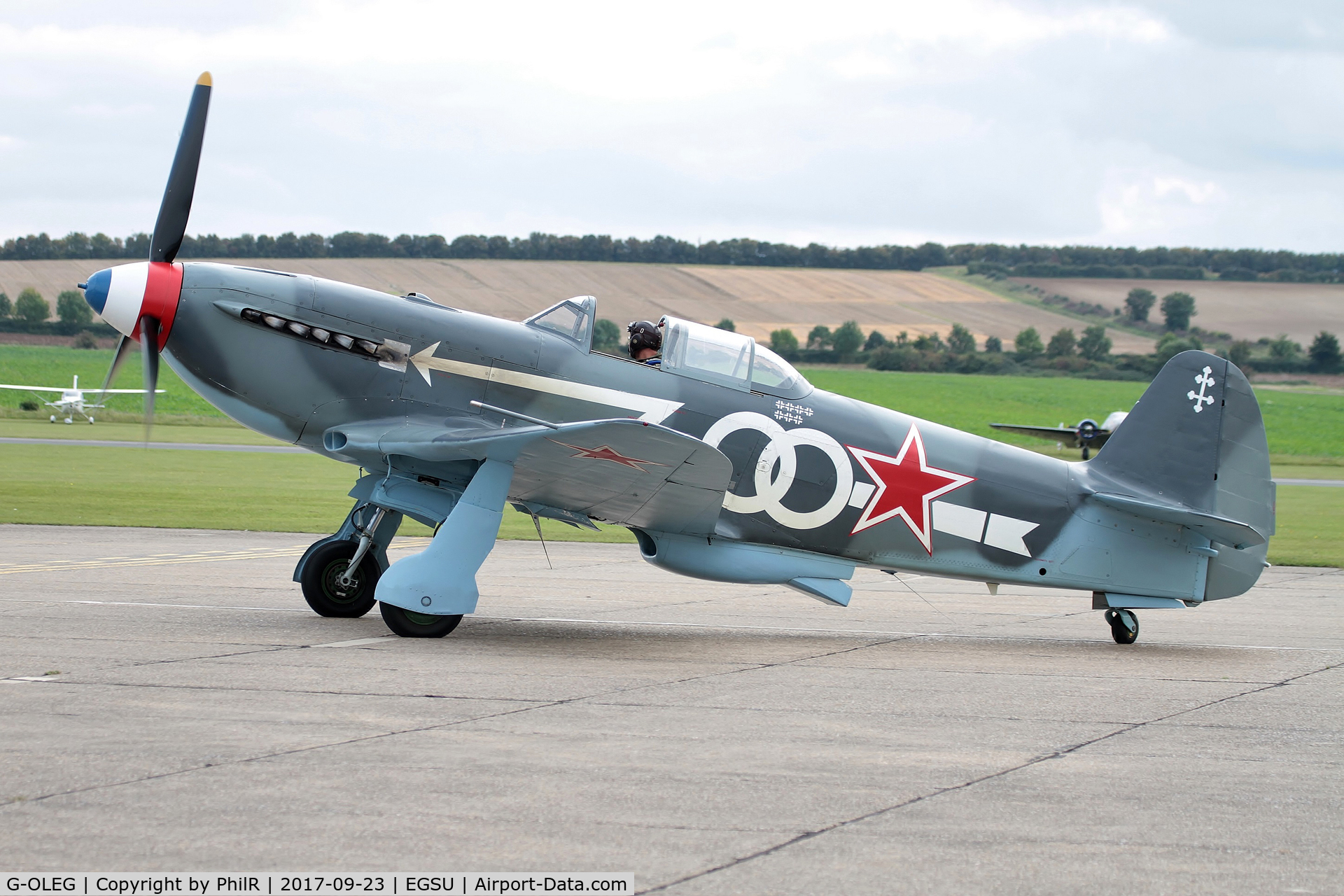 G-OLEG, 1944 Yakovlev Yak-3UA C/N 202, G-OLEG 1944 Yakolev Yak 3M BoB Air Show Duxford