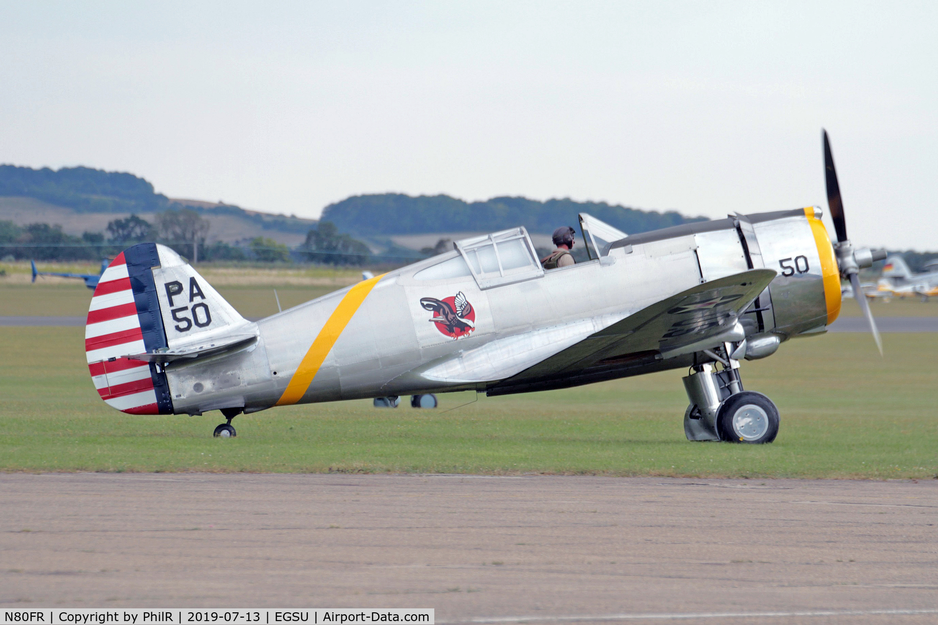 N80FR, 1939 Curtiss P-36C Hawk C/N 38-210, 38-210 (N80FR) 1939 Curtis P-36C Hawk USAAC Duxford