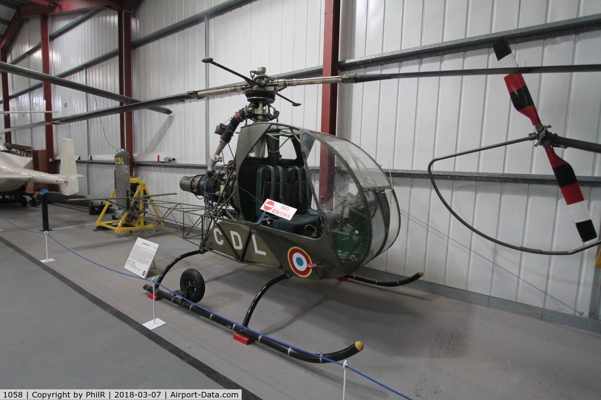 1058, 1959 Sud Ouest SO.1221 Djinn C/N FR108, CDL/1058 1964 Sud SO.1221S Djinn Helicopter Museum