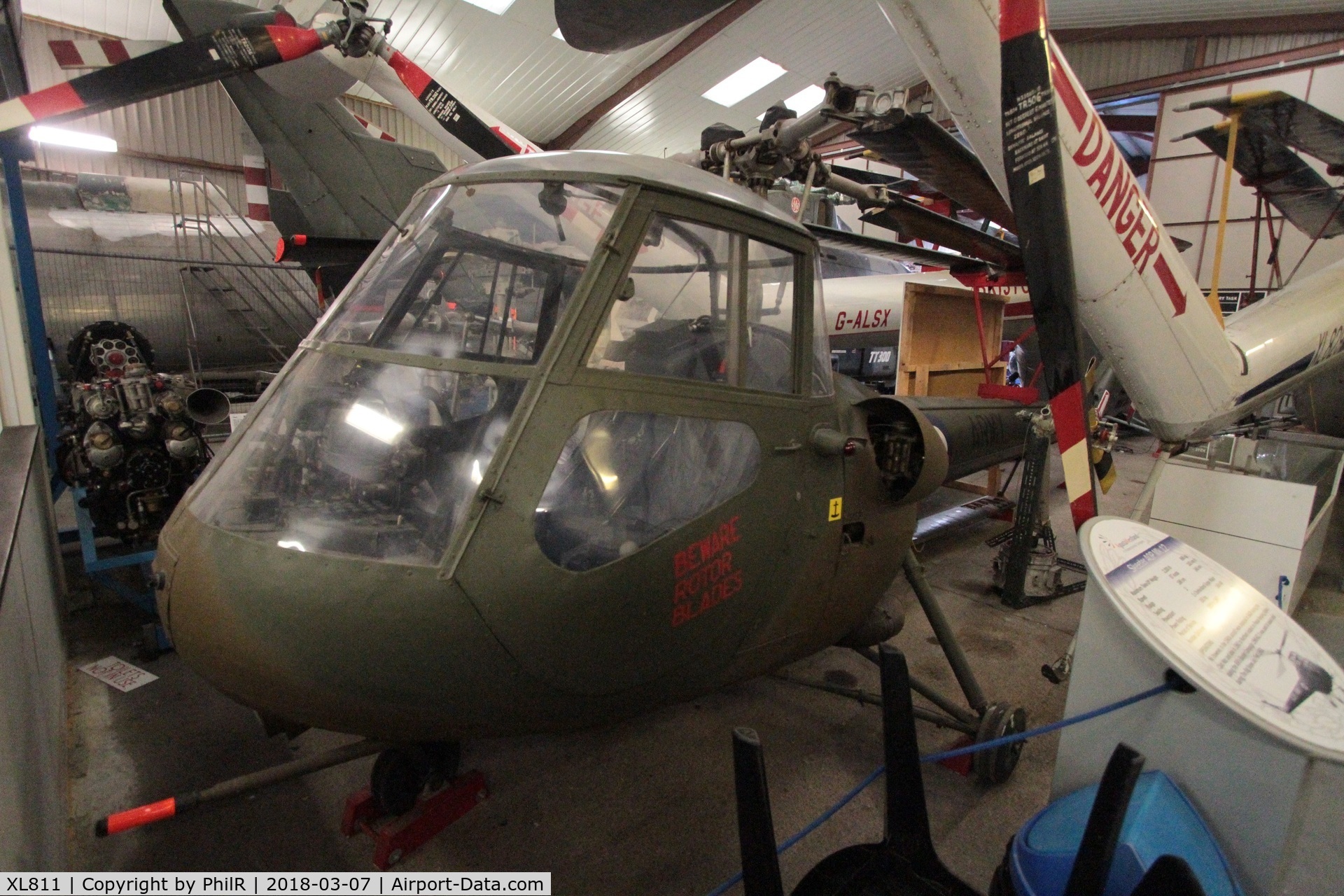 XL811, 1958 Saunders-Roe Skeeter AOP.12 C/N S2/5096, XL811 1958 Saro Skeeter AOP12 Helicopter Museum