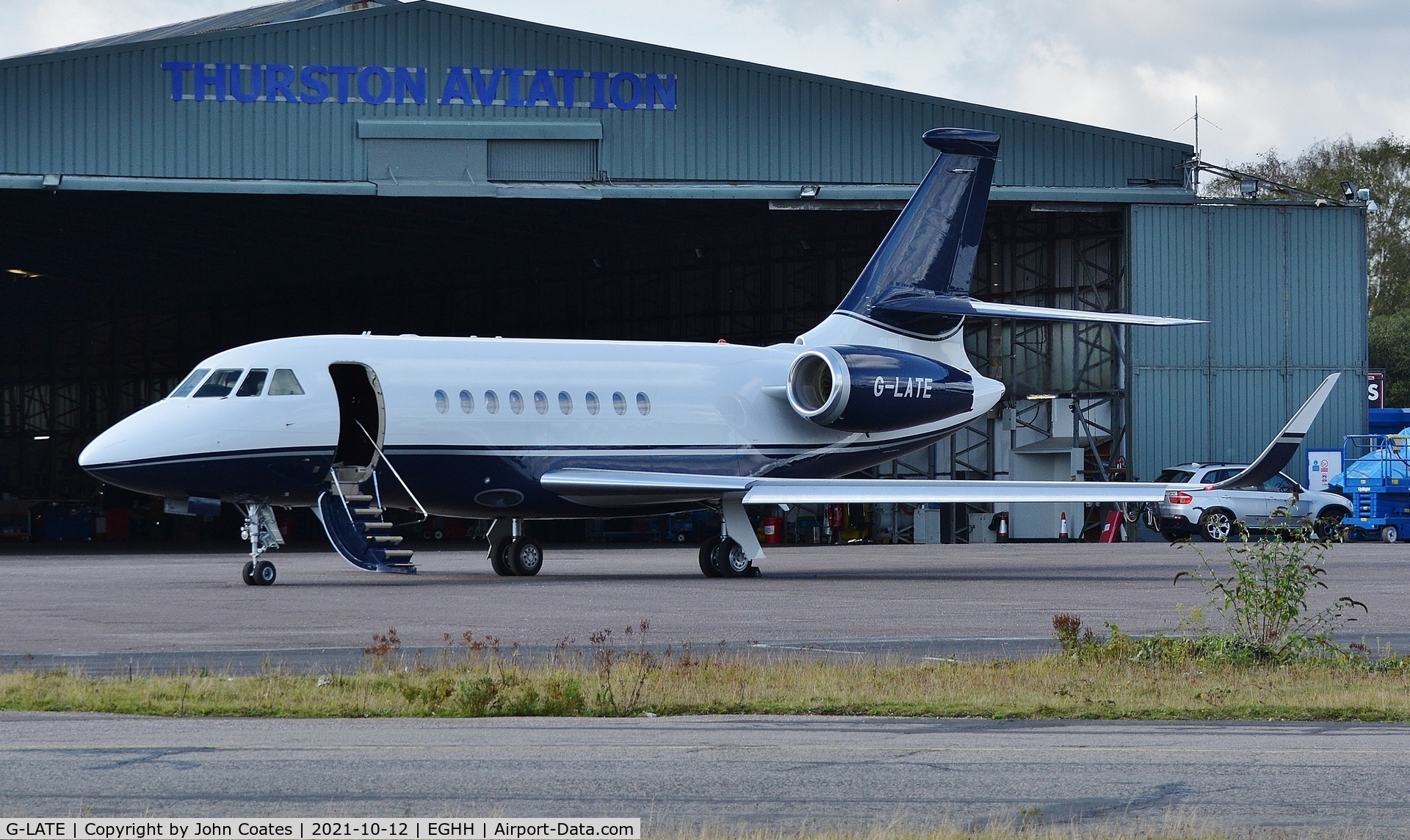 G-LATE, 2006 Dassault Falcon 2000EX C/N 88, Parked at Thurston Avn.