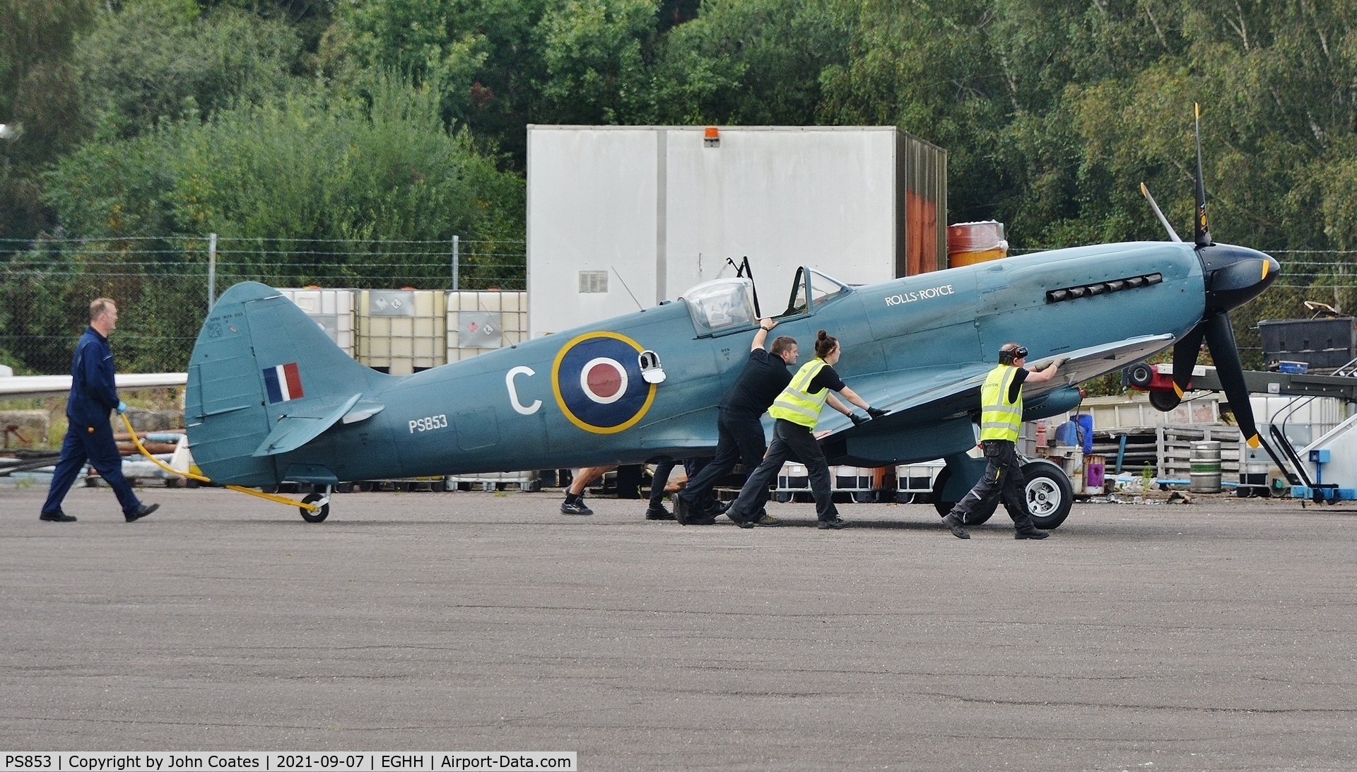 PS853, 1945 Supermarine 389 Spitfire PR.XIX C/N 6S/594677, Early morning wheel out
