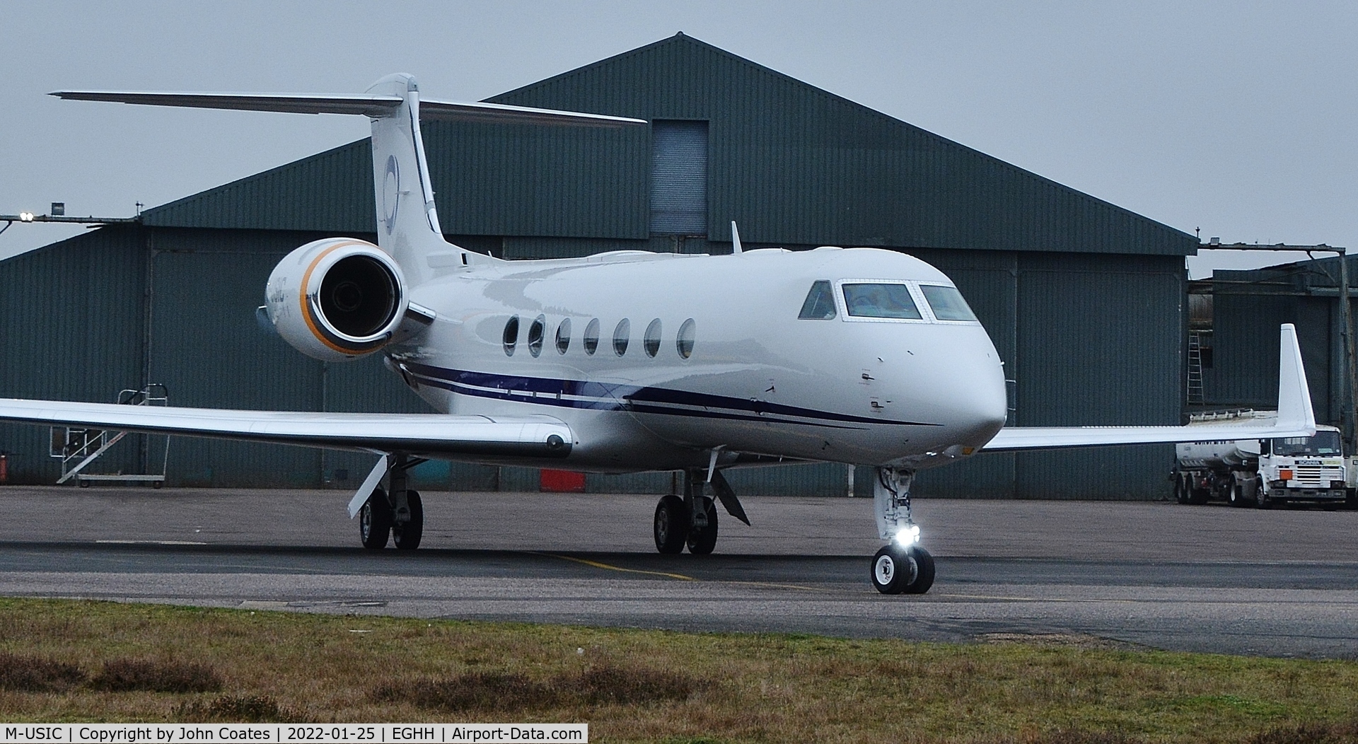 M-USIC, 2012 Gulfstream Aerospace V-SP G550 C/N 5394, Departing Thurston Avn.