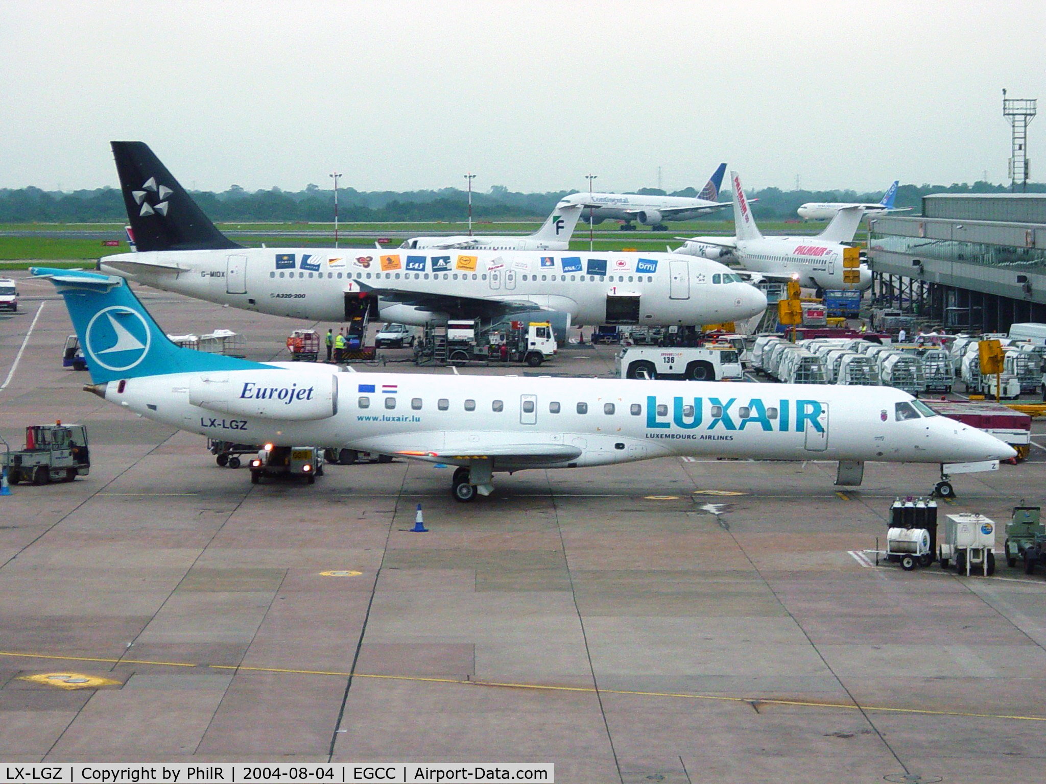 LX-LGZ, 2000 Embraer EMB-145LU (ERJ-145LU) C/N 145258, Luxair 2000 Embraer EMB-145LU LX-LGZ MAN
