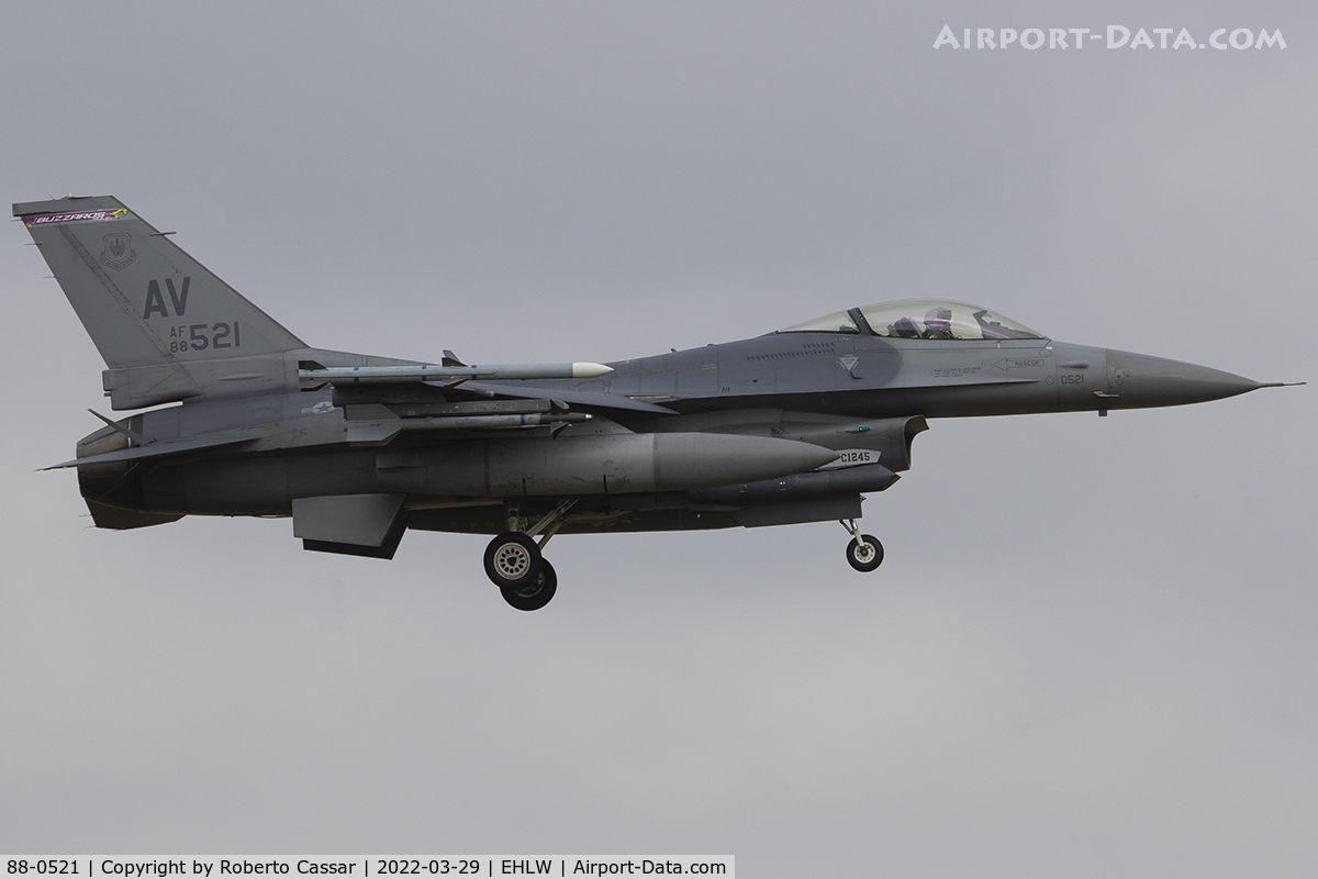 88-0521, 1988 General Dynamics F-16CM Fighting Falcon C/N 1C-123, Frisian Flag 2022
