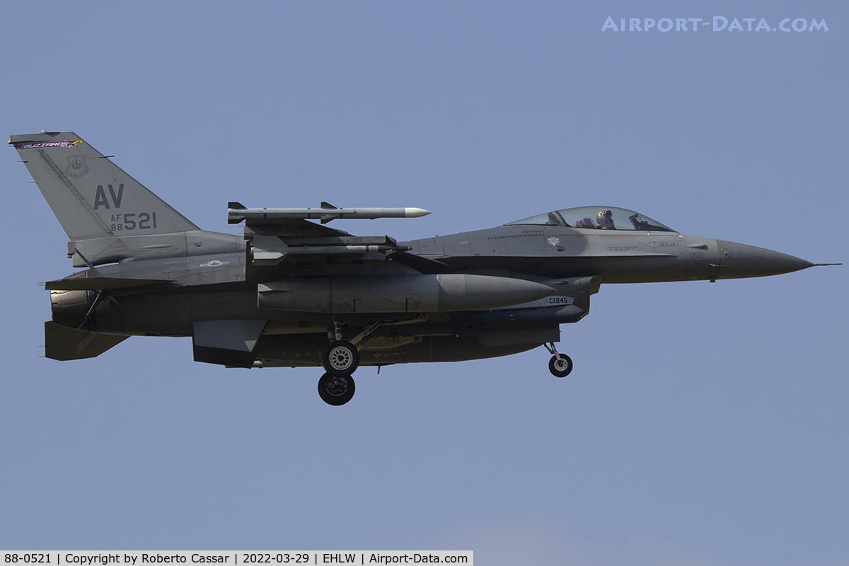 88-0521, 1988 General Dynamics F-16CM Fighting Falcon C/N 1C-123, Frisian Flag 2022