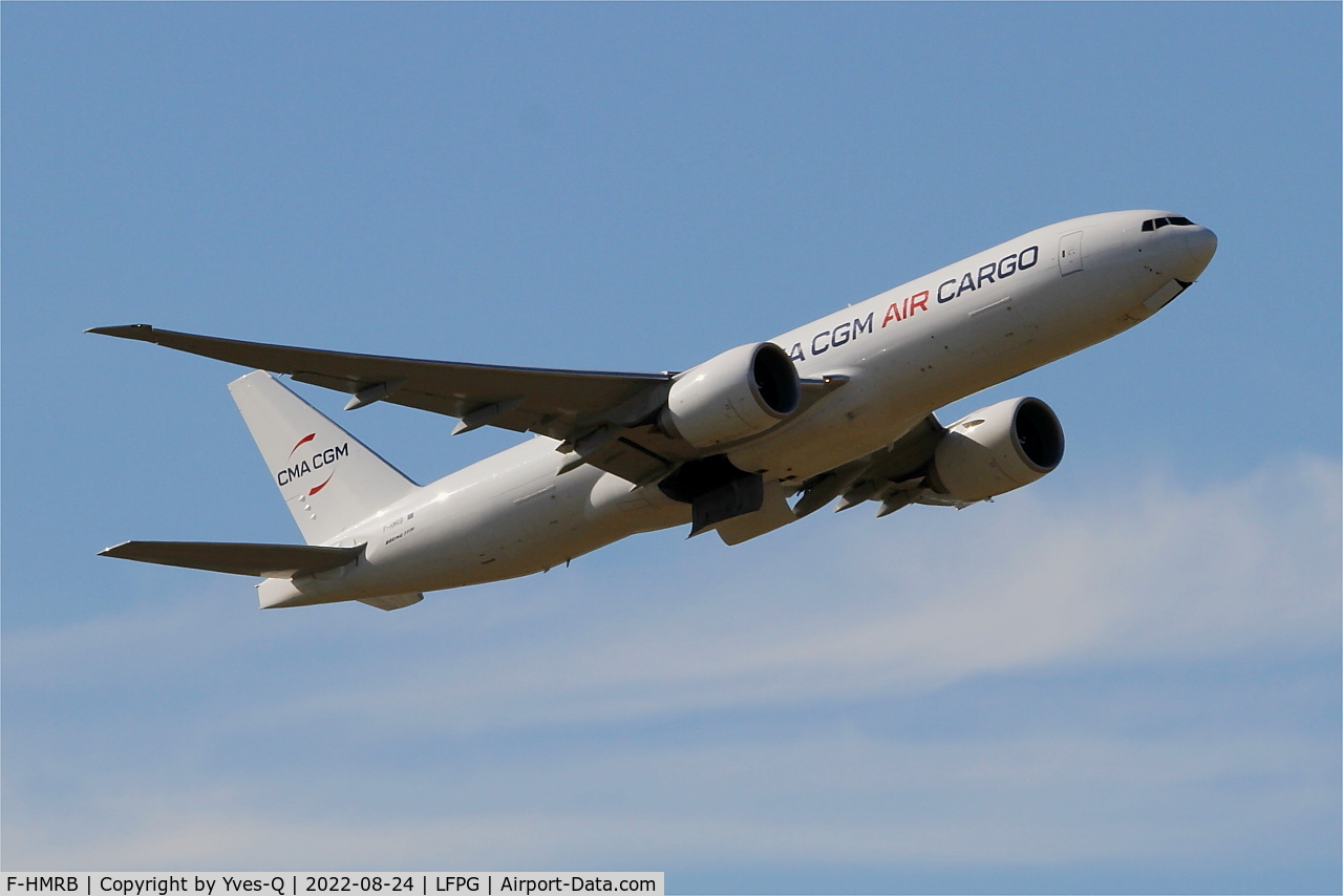 F-HMRB, 2022 Boeing 777-F C/N 67460, Boeing 777-F, Take off rwy 08L, Roissy Charles De Gaulle airport (LFPG-CDG)