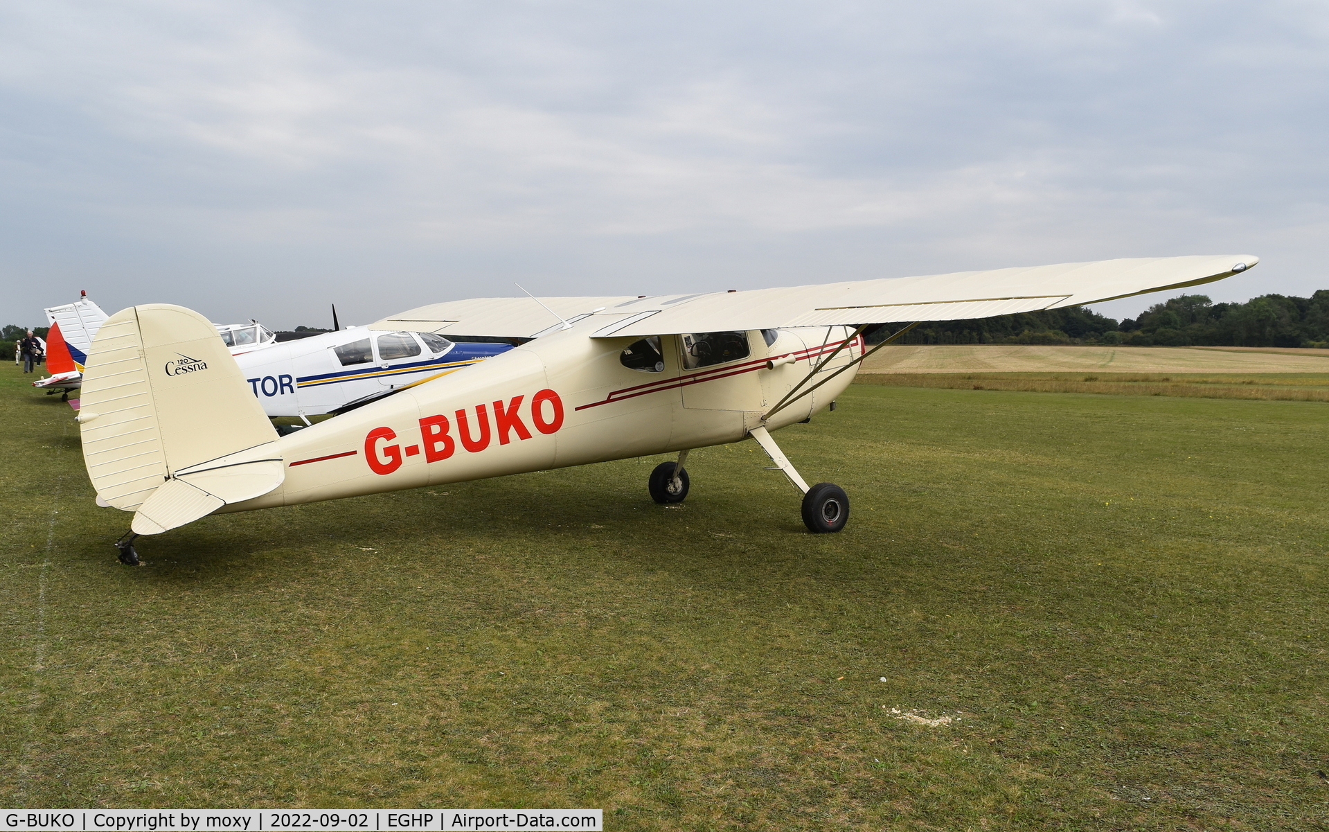 G-BUKO, 1947 Cessna 120 C/N 13089, Cessna 120 at Popham. Ex N2828N