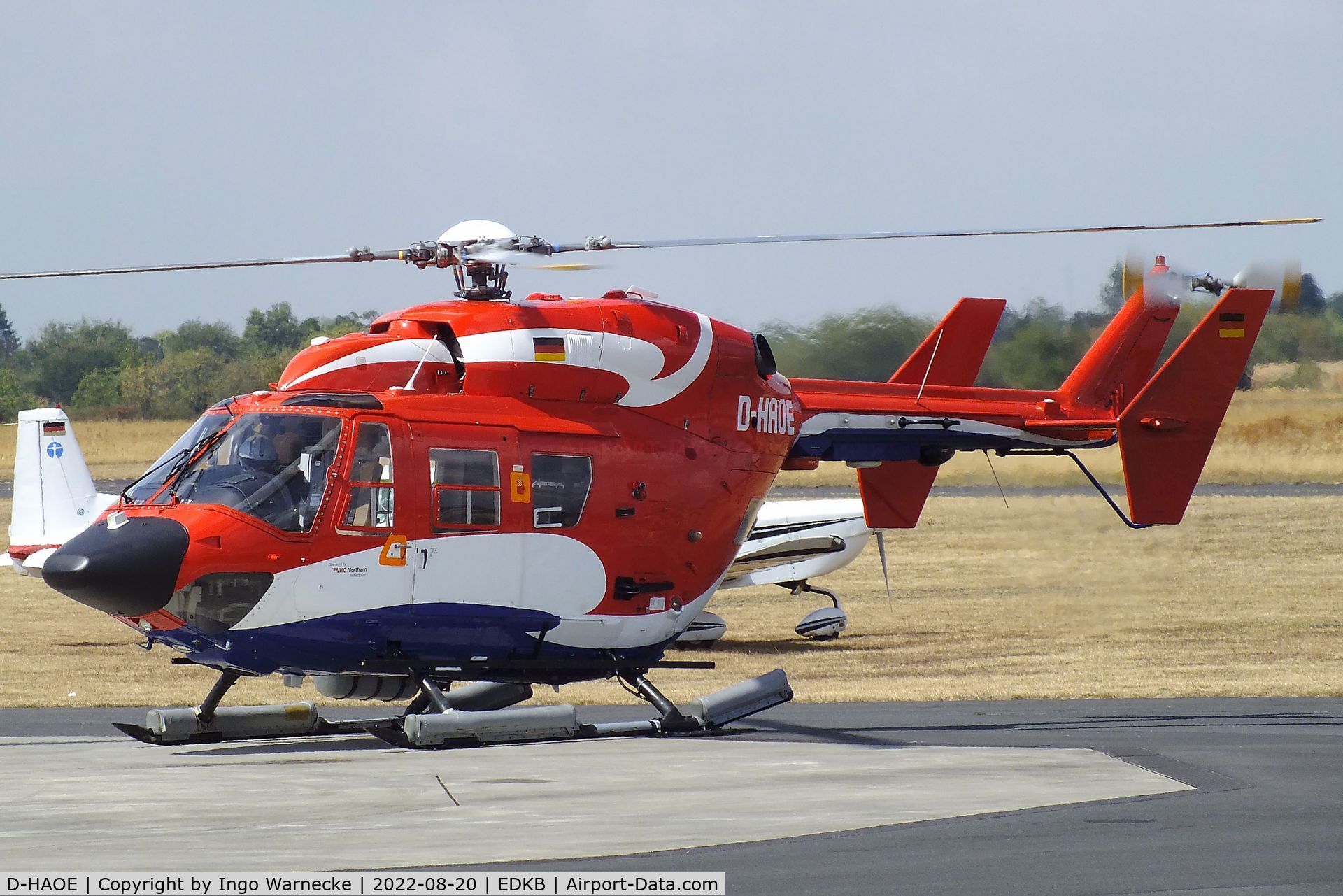 D-HAOE, Eurocopter-Kawasaki BK-117C-1 C/N 7540, MBB-Kawasaki BK-117C-1 of Northern HeliCopter NHC at Bonn-Hangelar airfield during the Grumman Fly-in 2022