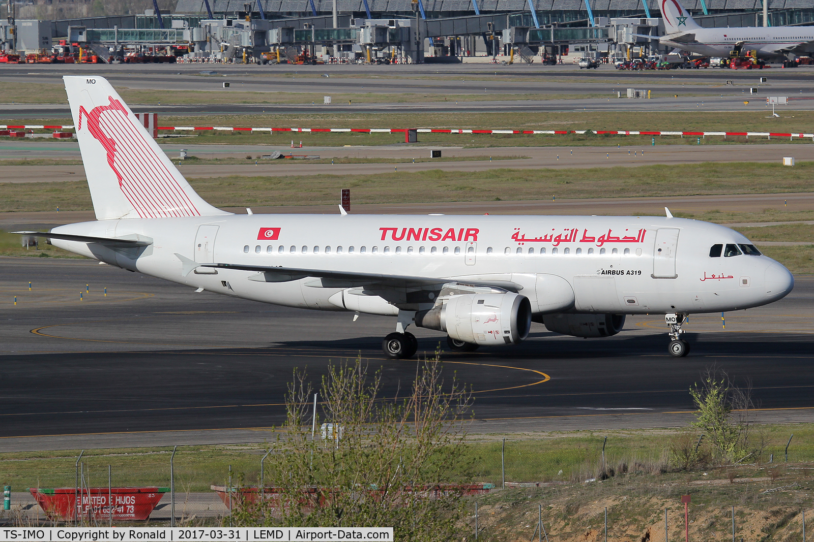 TS-IMO, 2001 Airbus A319-114 C/N 1479, at mad