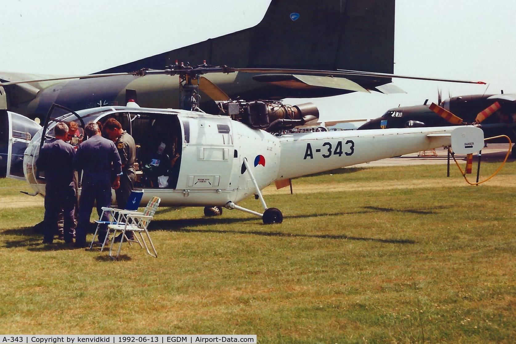 A-343, 1965 Aerospatiale SA-316B Alouette III C/N 1343, At Boscombe Down, scanned from print.