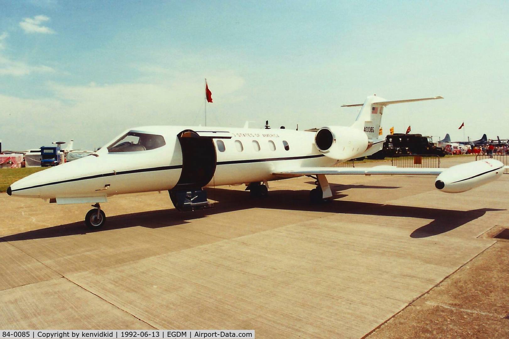 84-0085, 1984 Gates Learjet C-21A C/N 35A-531, At Boscombe Down, scanned from print.