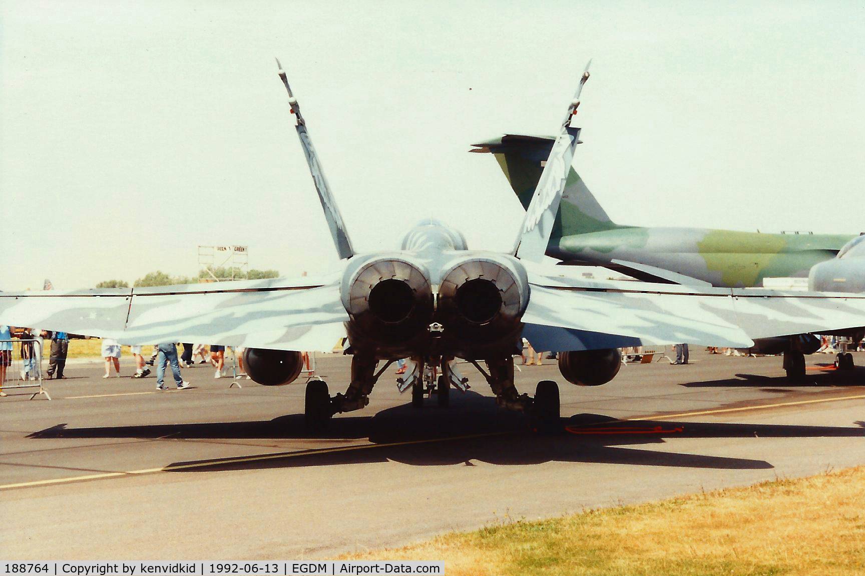 188764, 1986 McDonnell Douglas CF-188A Hornet C/N 0440/A361, At Boscombe Down, scanned from print.