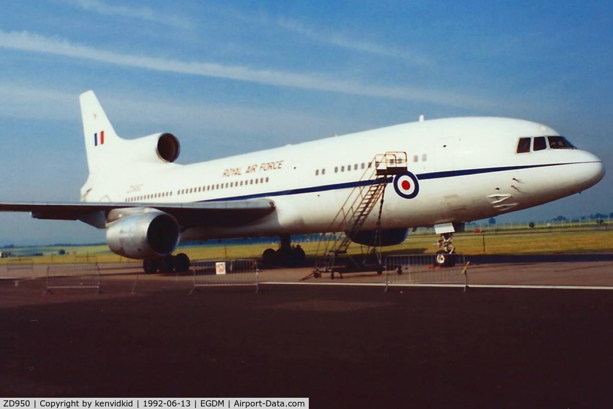 ZD950, 1979 Lockheed L-1011-385-3 TriStar K1 (500) C/N 193V-1164, At Boscombe Down, scanned from print.