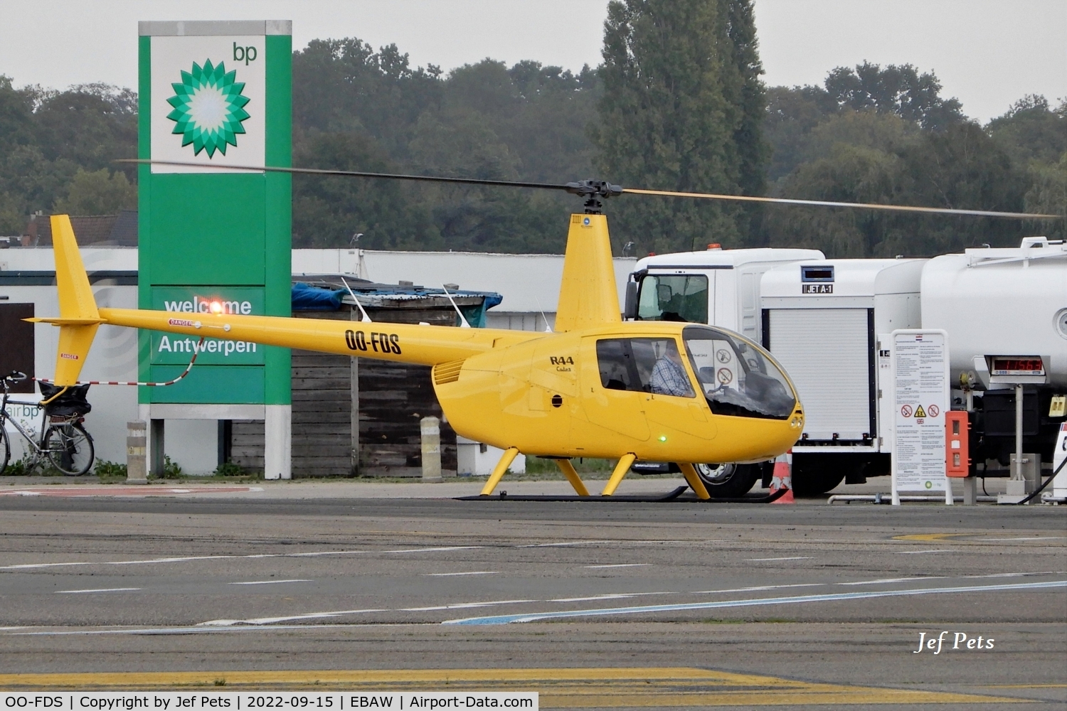 OO-FDS, 2021 Robinson R44 Cadet C/N 30082, At Antwerp Airport.