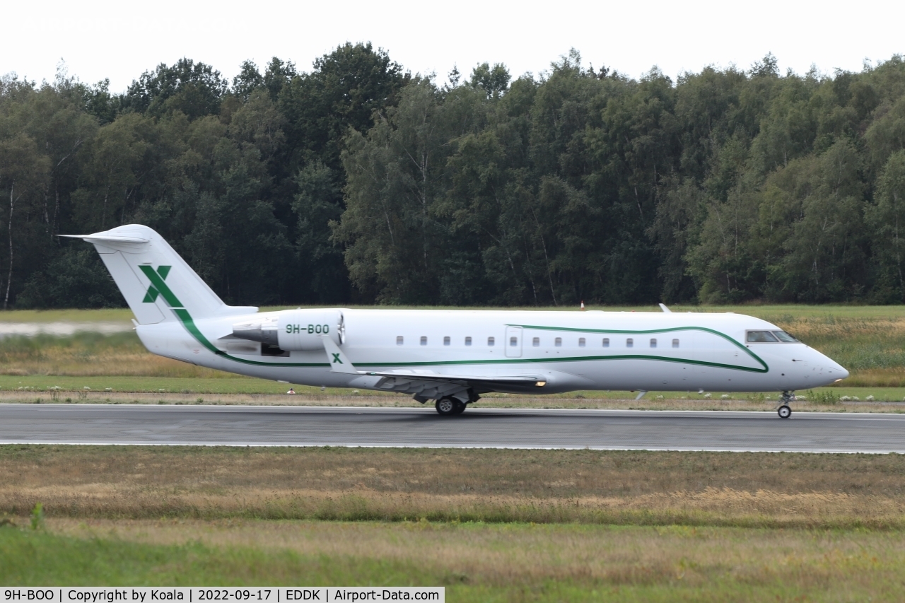 9H-BOO, 2005 Bombardier Challenger 850 (CL-600-2B19) C/N 8051, Arrival from Zurich, Runway 32R.