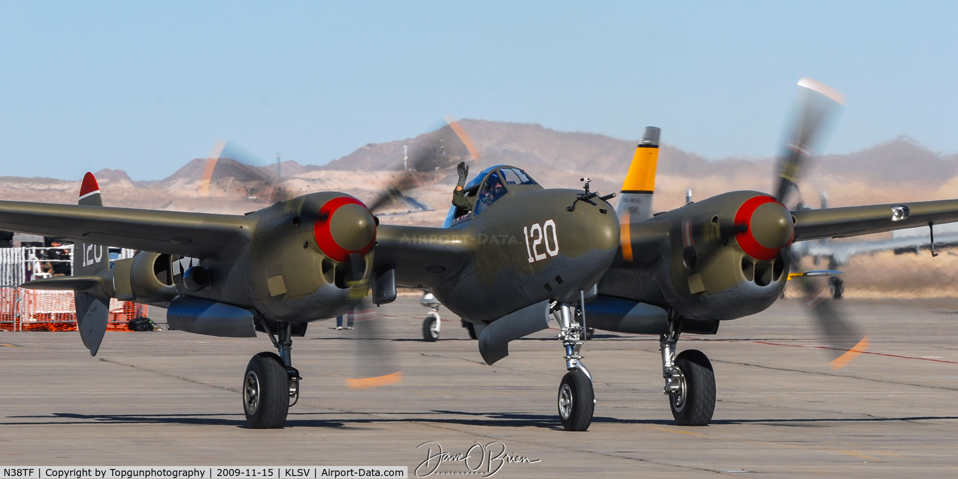 N38TF, 1944 Lockheed P-38M C/N 44-53095, Back to the hot ramp