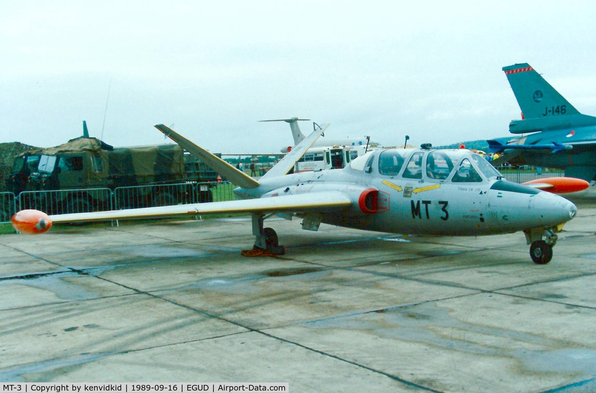 MT-3, Fouga CM-170R Magister C/N 260, At the 1989 Abingdon air show.