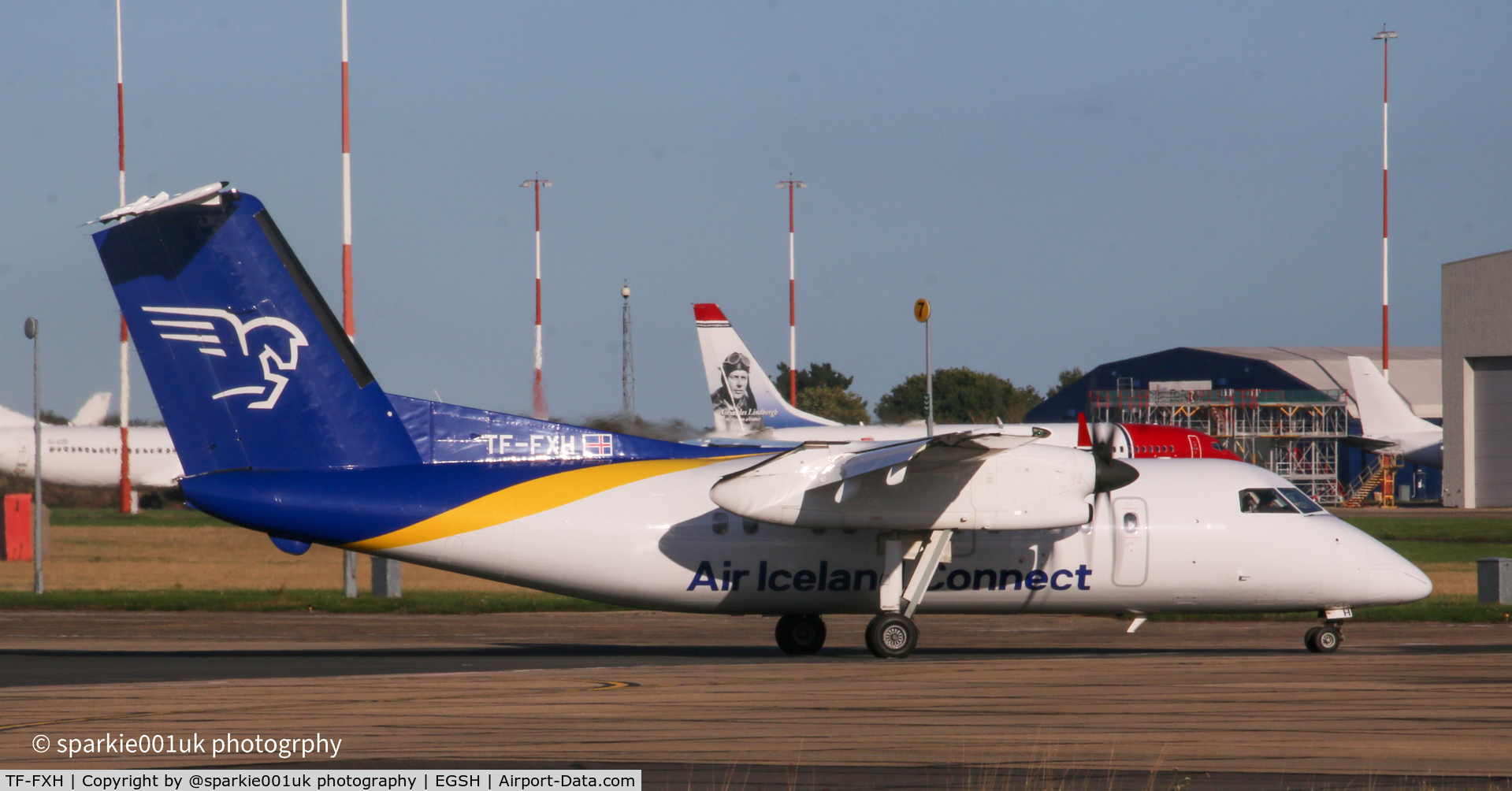 TF-FXH, 1997 De Havilland Canada DHC-8-202 Dash 8 C/N 450, Arriving at Norwich for a repsray