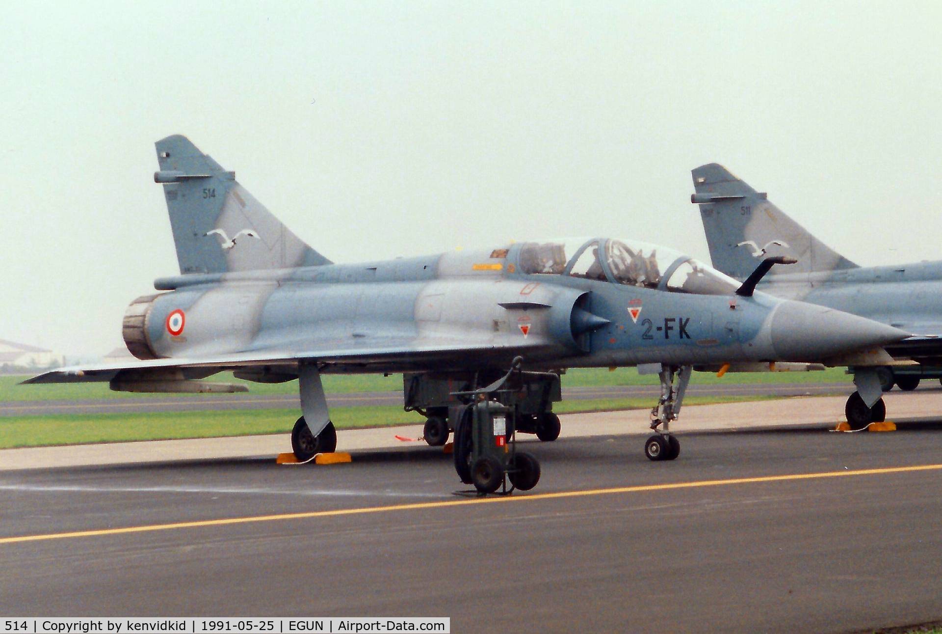 514, Dassault Mirage 2000B C/N 164, At the 1991 Mildenhall Air Fete. Scanned from print.