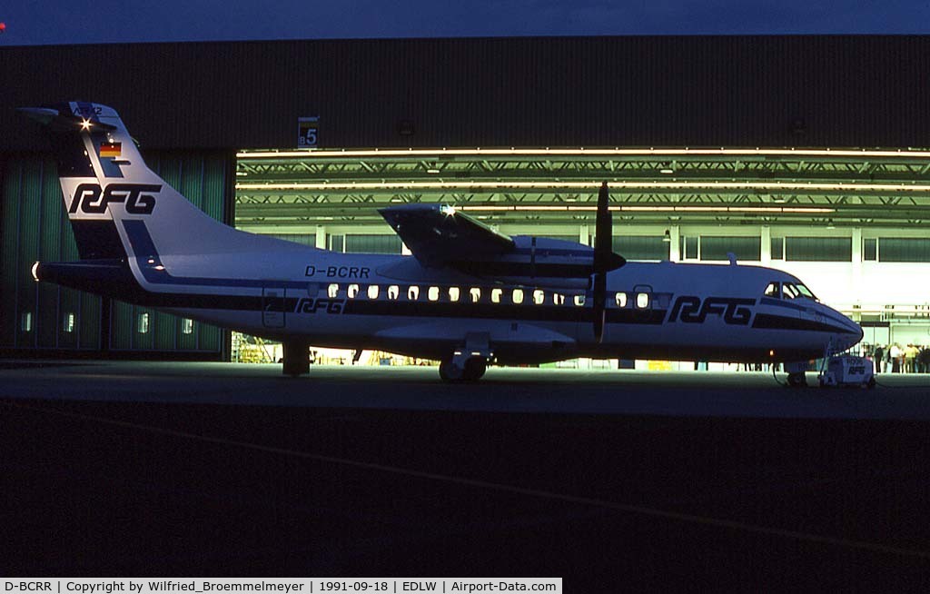 D-BCRR, 1991 ATR 42-300 C/N 255, Delivered - A Welcome Party is going on.