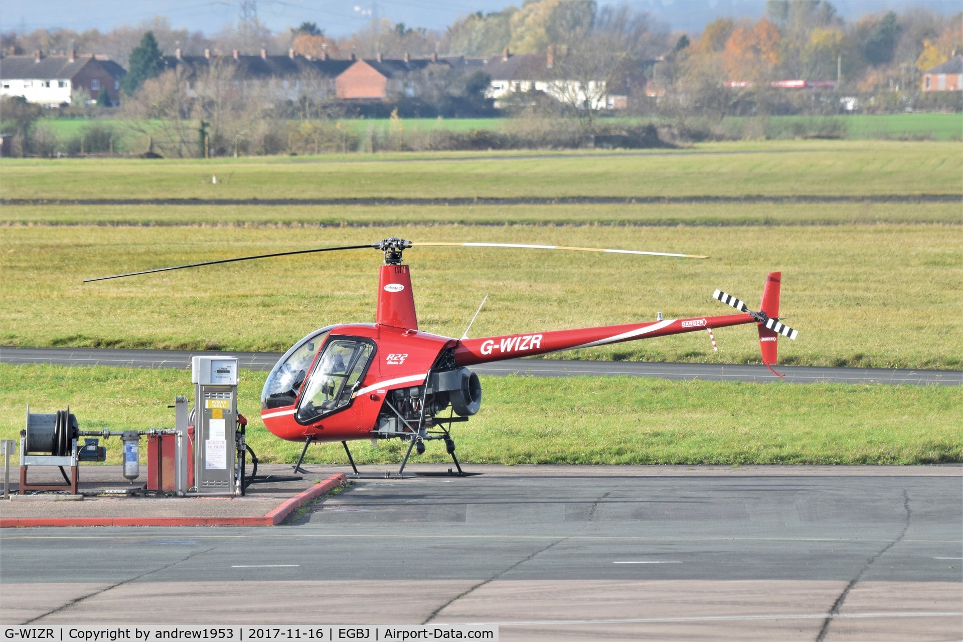 G-WIZR, 1998 Robinson R22 Beta II C/N 2799, G-WIZR at Gloucestershire Airport.