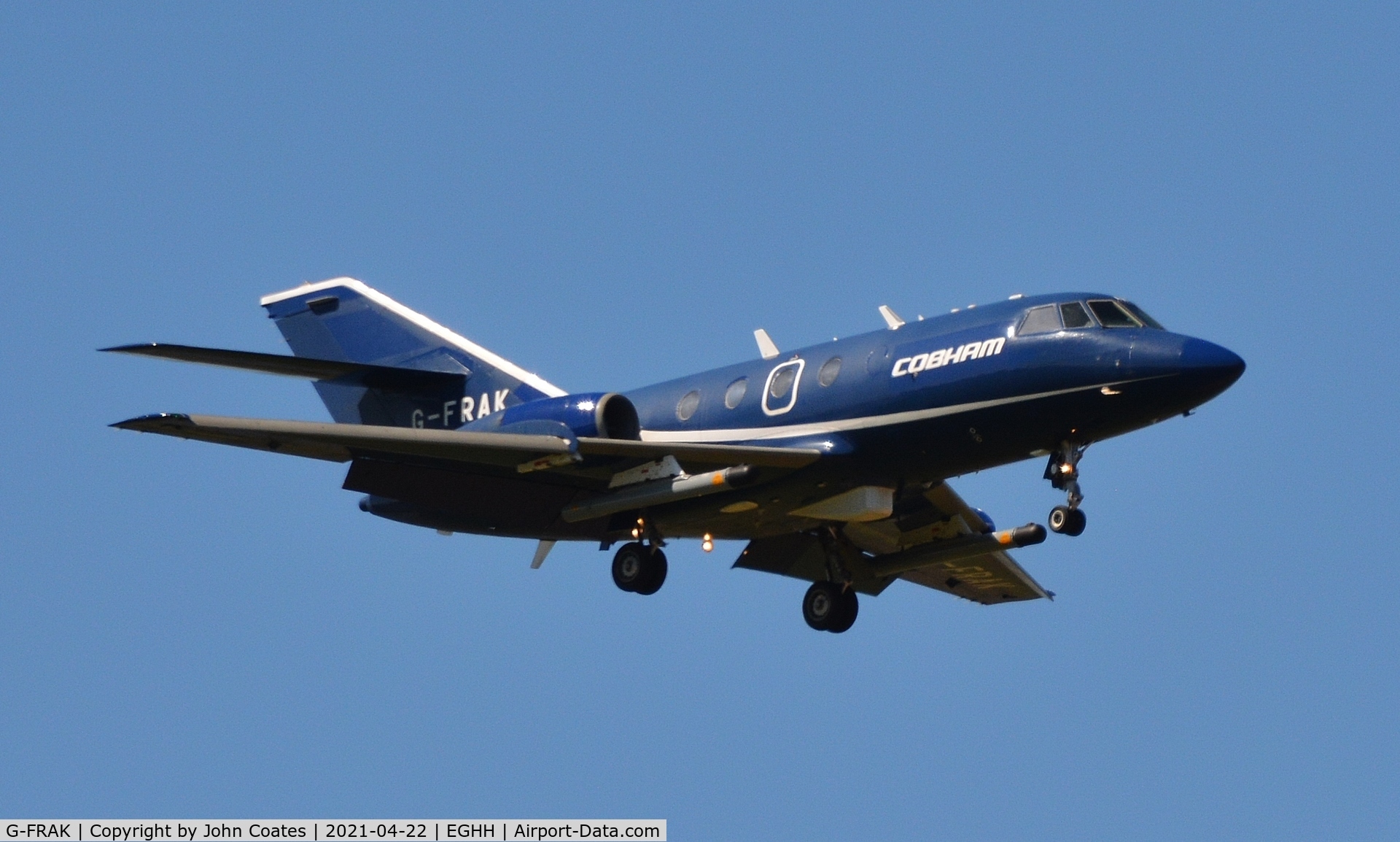 G-FRAK, 1969 Dassault Falcon 20D C/N 213, Finals to 08 with old Cobham titles soon to be Draken