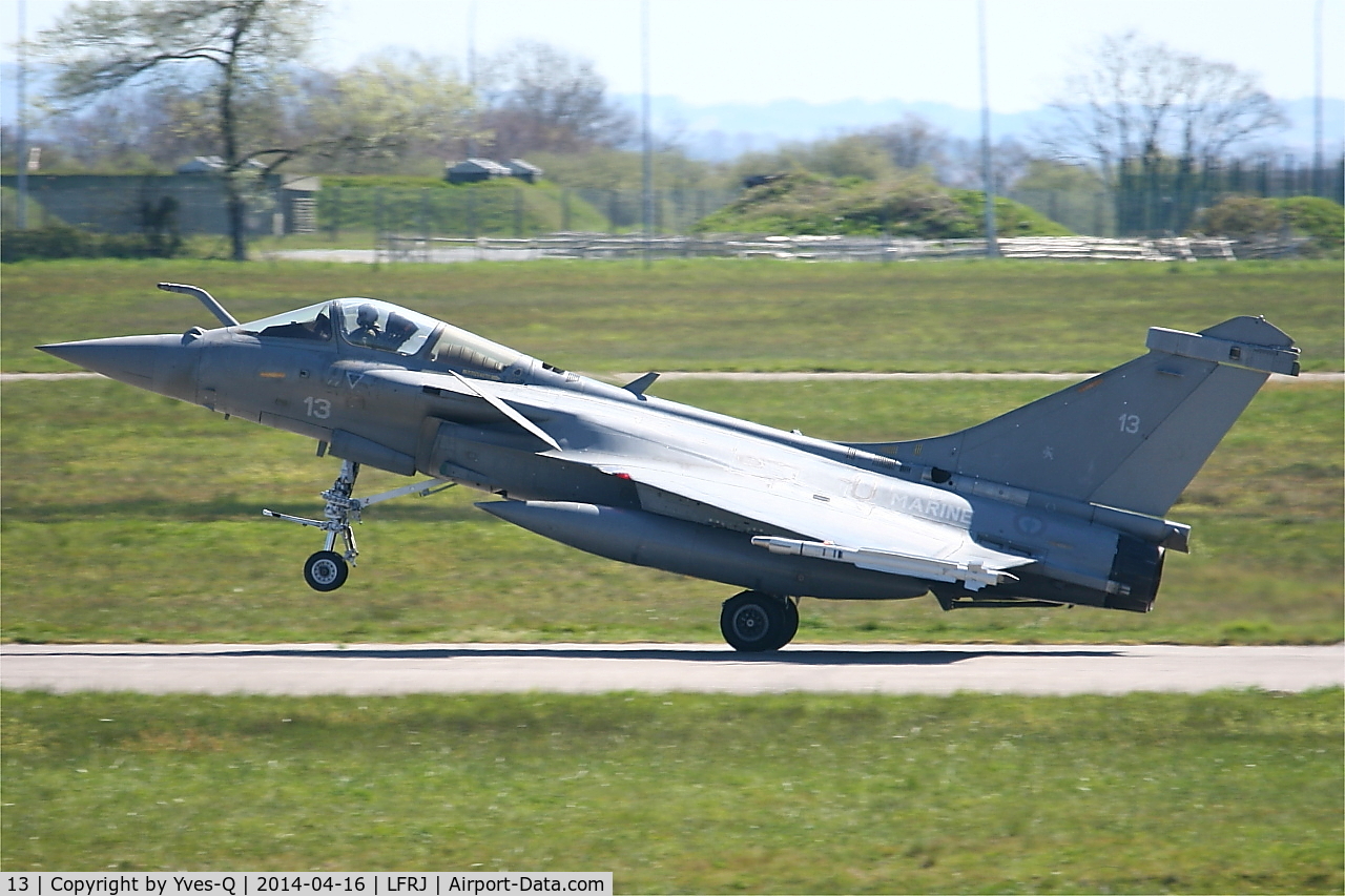 13, Dassault Rafale M C/N 13, Dassault Rafale M, Landing rwy 08, Landivisiau Naval Air Base (LFRJ)