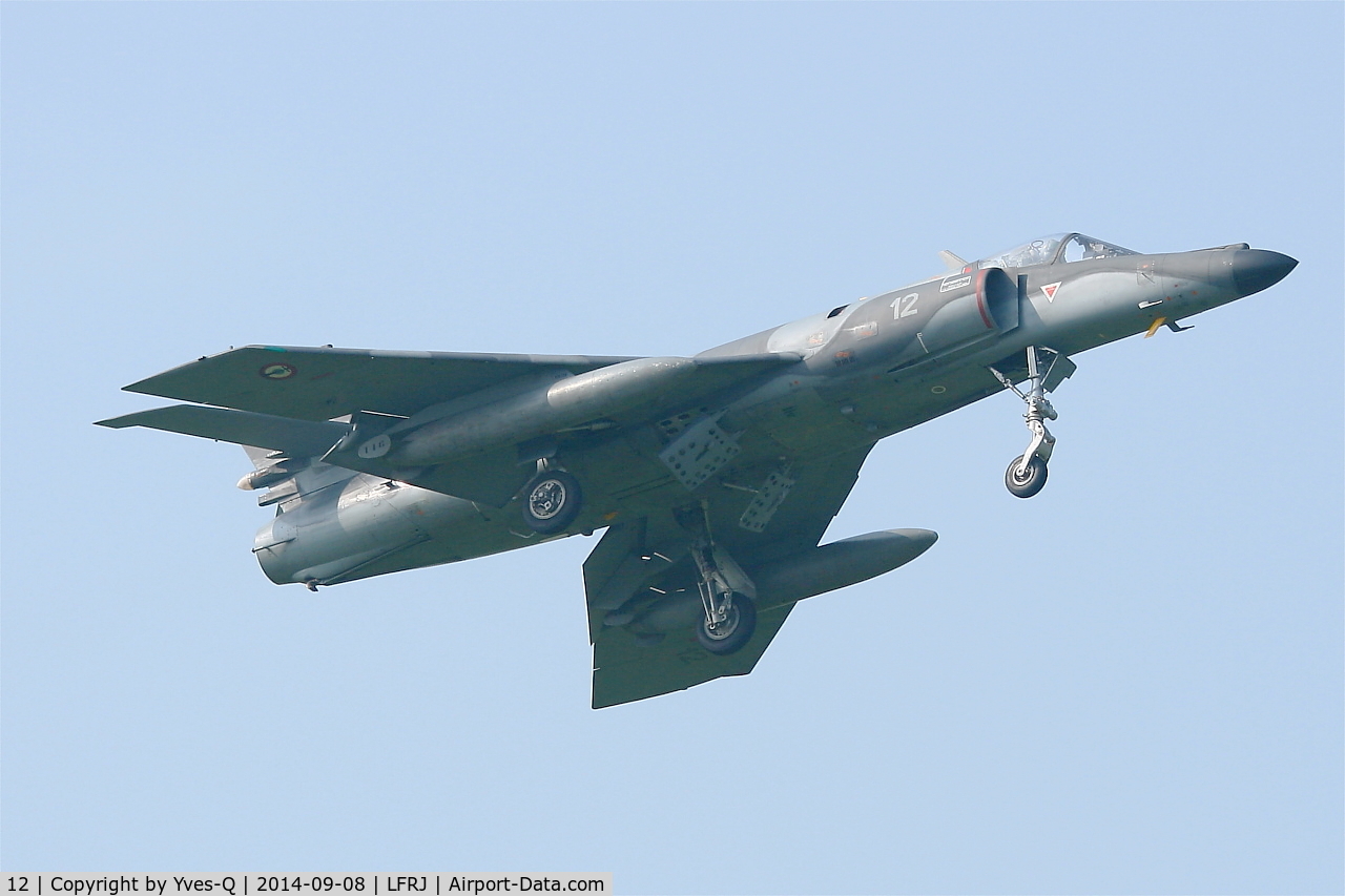 12, 1979 Dassault Super Etendard C/N 12, Dassault Super Etendard M, On final rwy 08, Landivisiau Naval Air Base (LFRJ)