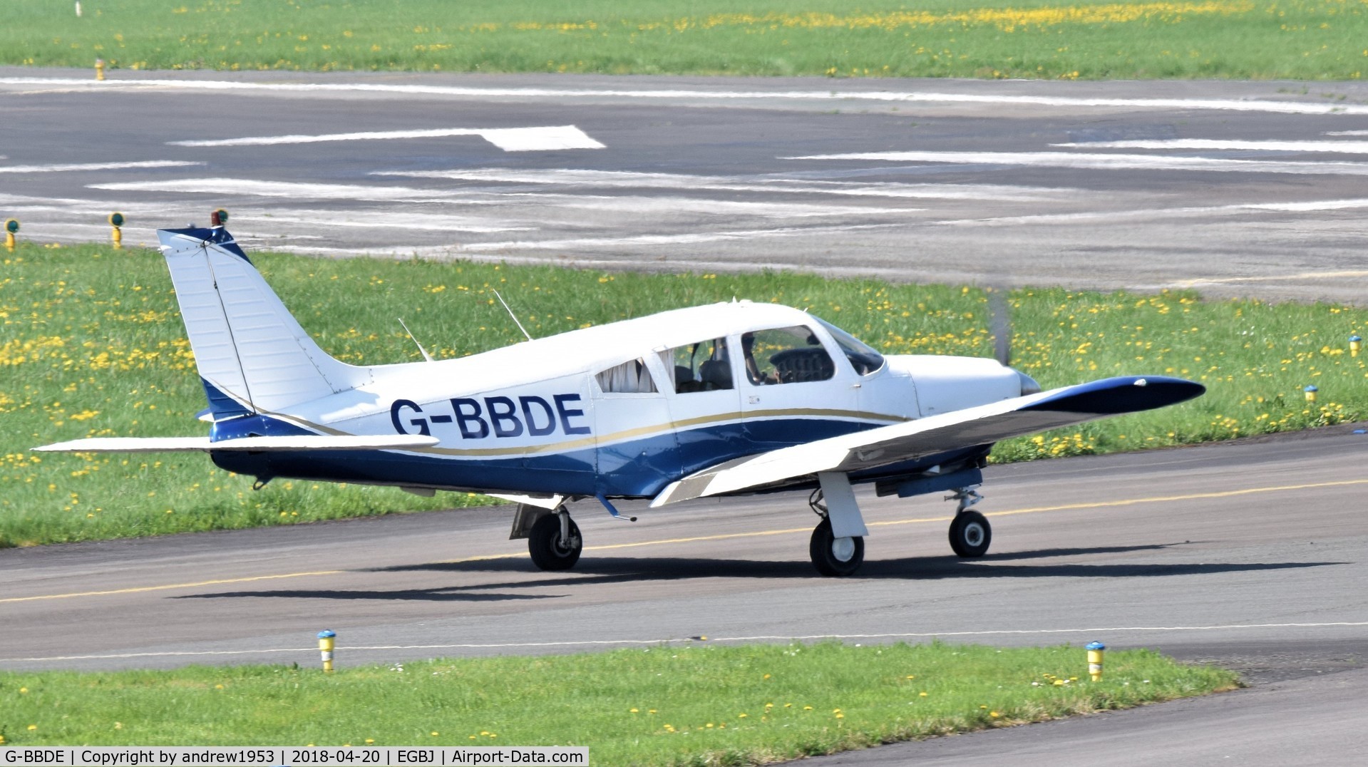 G-BBDE, 1973 Piper PA-28R-200-2 Cherokee Arrow II C/N 28R-7335250, G-BBDE at Gloucestershire Airport.