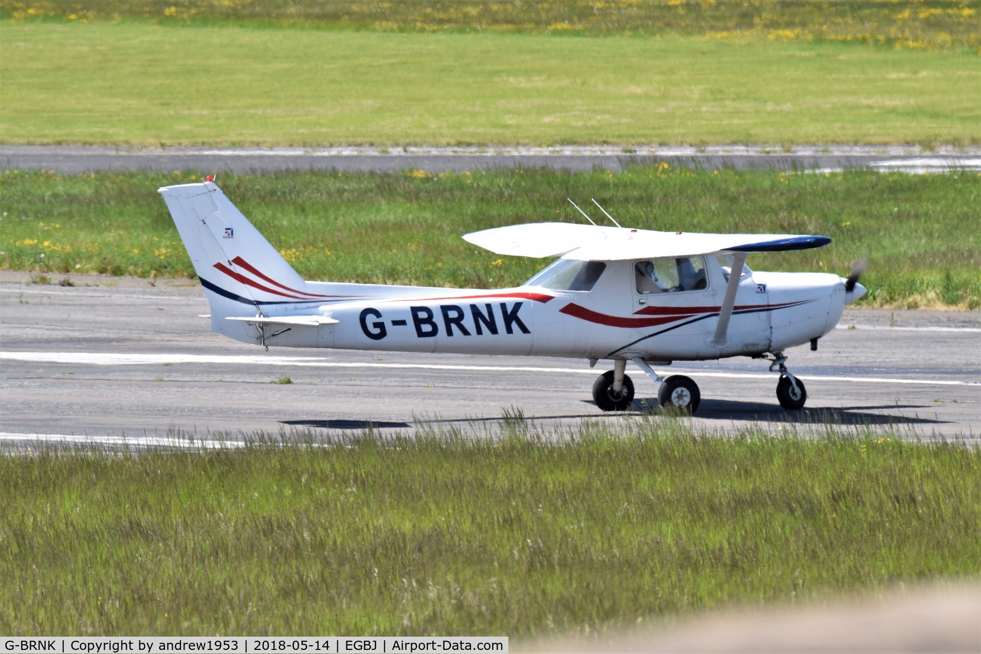 G-BRNK, 1977 Cessna 152 C/N 152-80479, G-BRNK at Gloucestershire Airport.