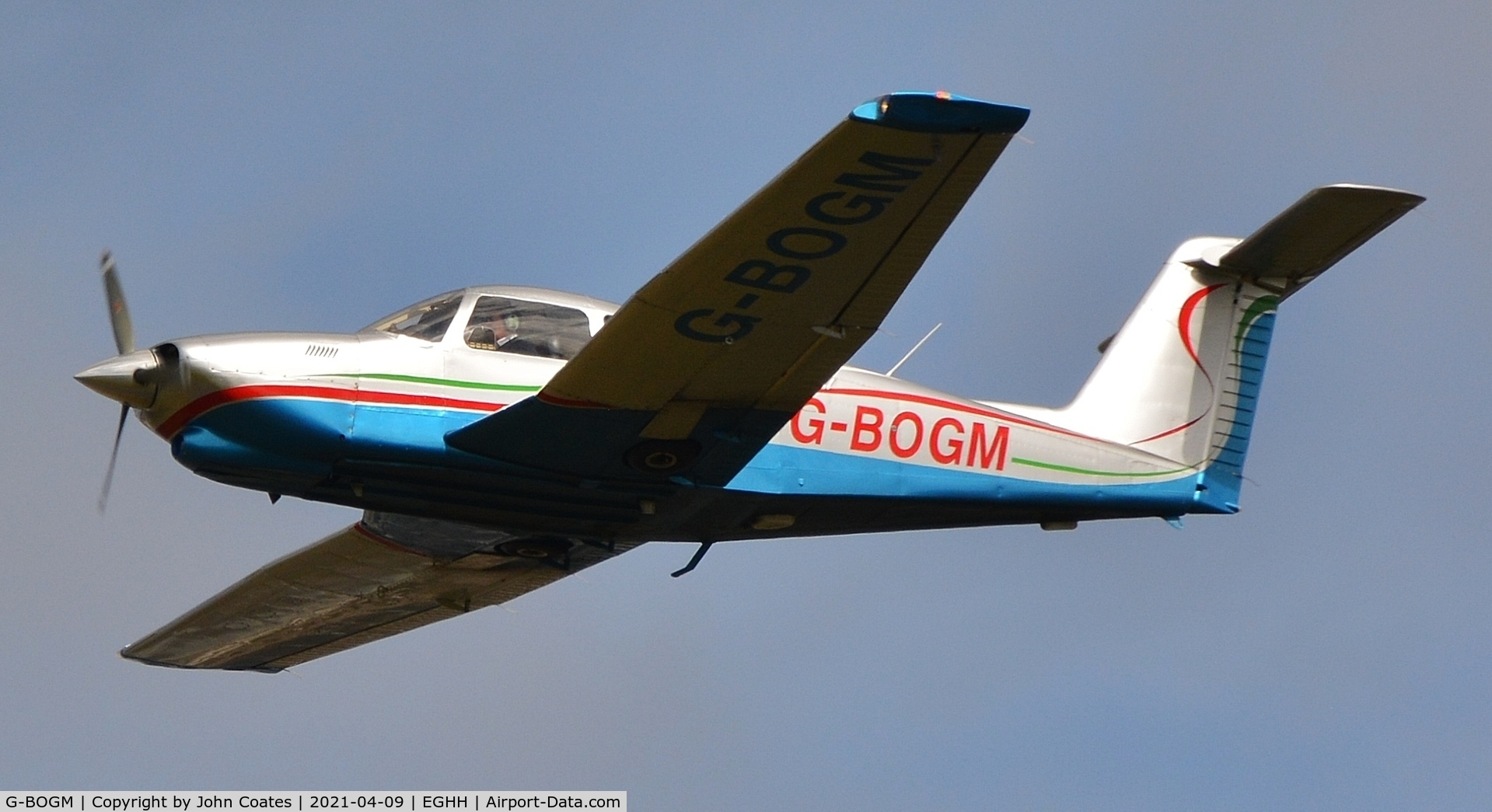 G-BOGM, 1980 Piper PA-28RT-201T Turbo Arrow IV C/N 28R-8031077, Departing off 26