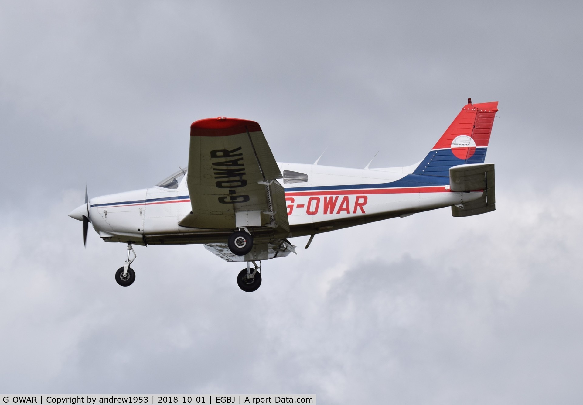 G-OWAR, 1986 Piper PA-28-161 Cherokee Warrior II C/N 28-8616054, G-OWAR at Gloucestershire Airport.