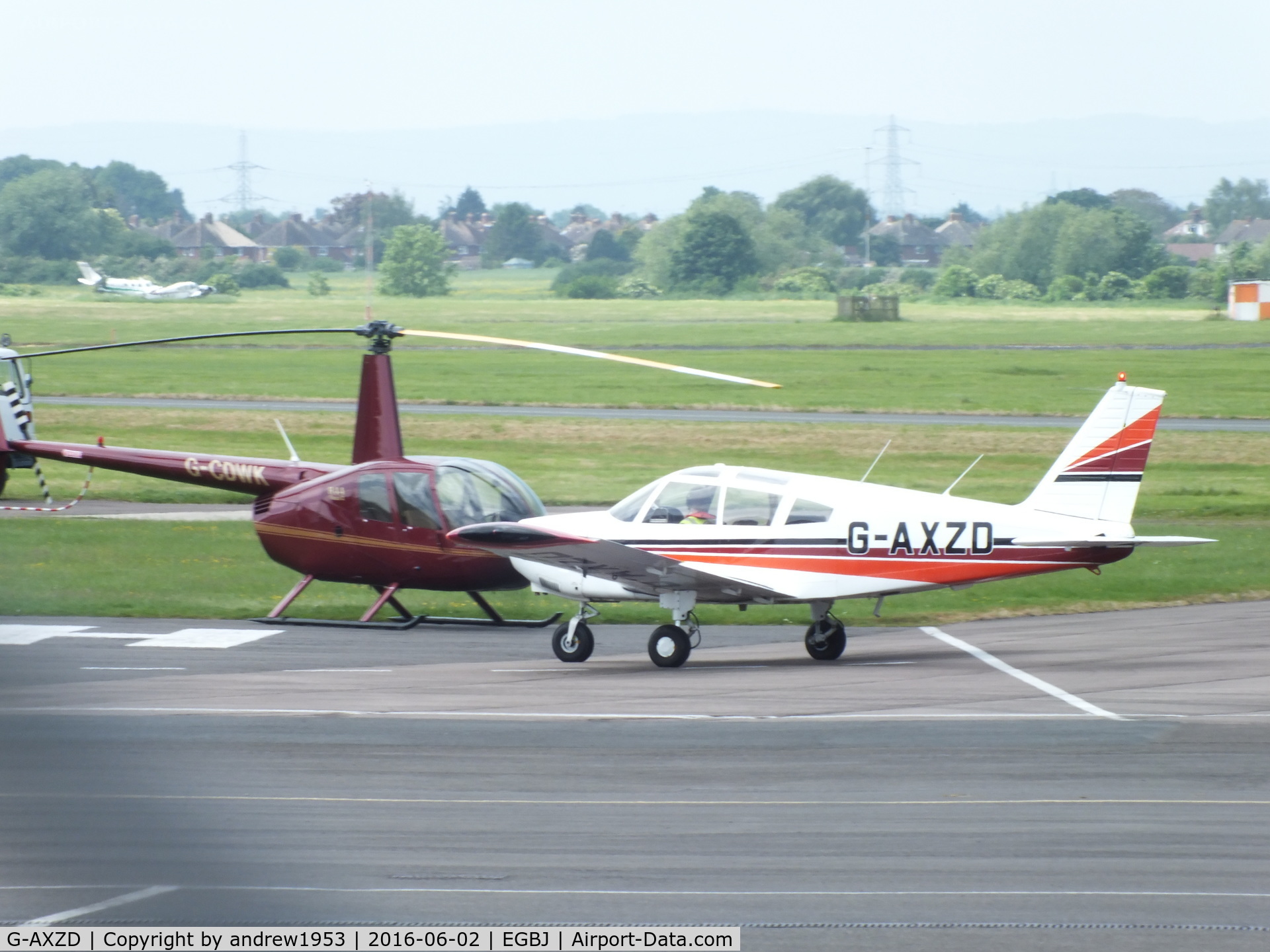 G-AXZD, 1970 Piper PA-28-180 Cherokee C/N 28-5609, G-AXZD at Gloucestershire Airport.