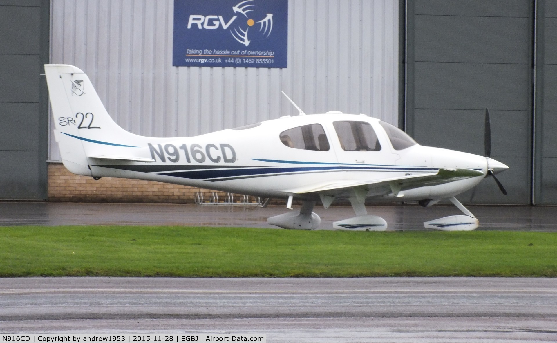 N916CD, 2002 Cirrus SR22 C/N 0318, N916CD at Gloucestershire Airport.