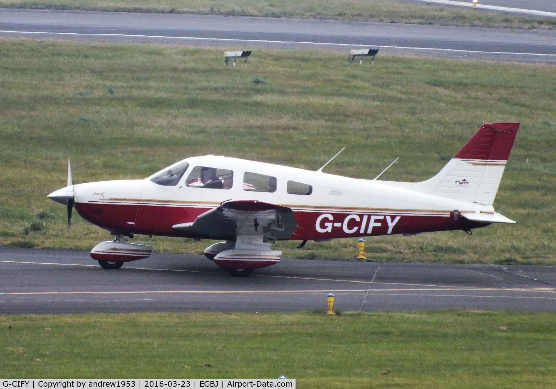 G-CIFY, 1995 Piper PA-28-181 Cherokee Archer III C/N 2843010, G-CIFY at Gloucestershire Airport.
