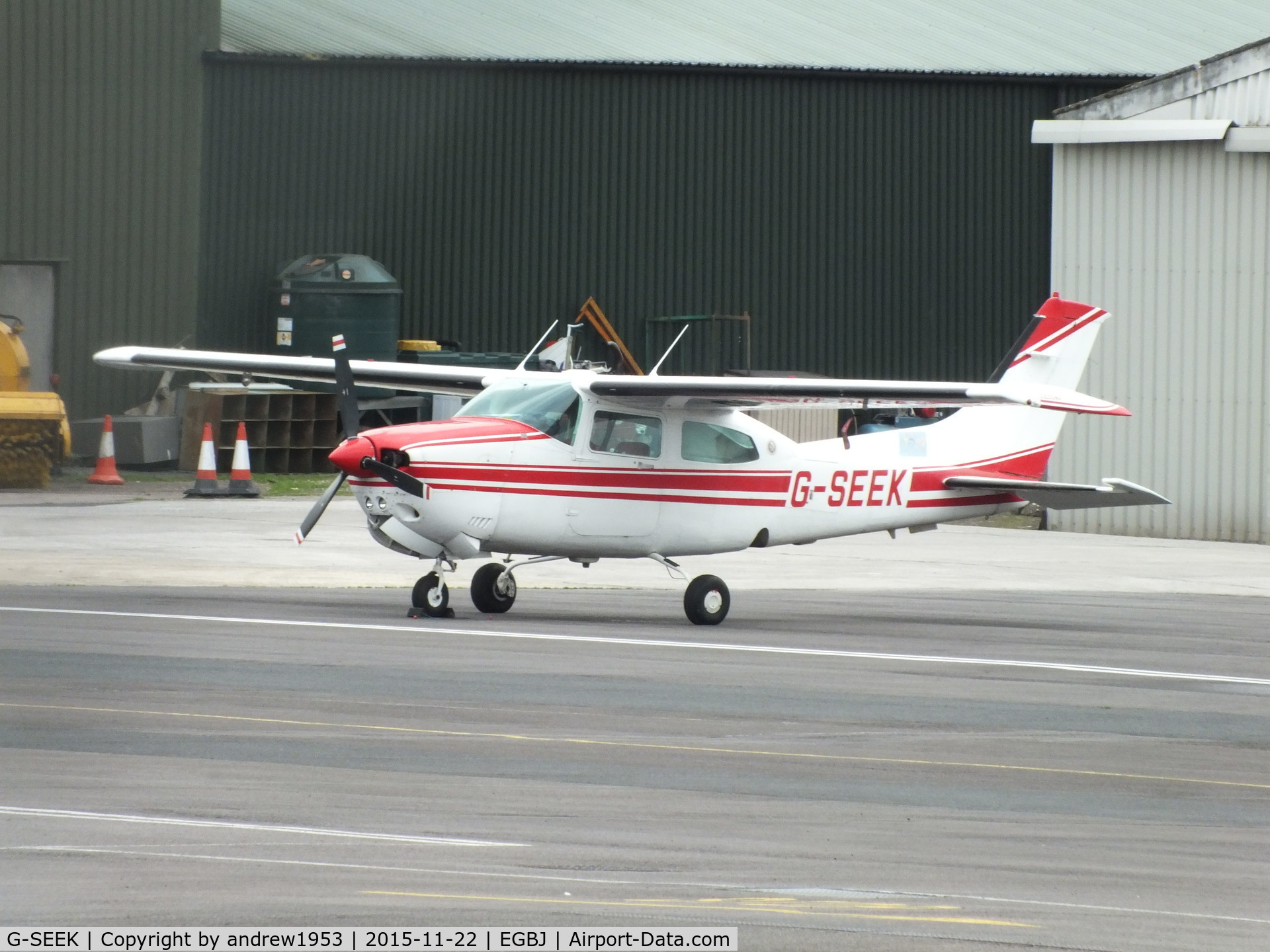 G-SEEK, 1982 Cessna T210N Turbo Centurion C/N 21064579, G-SEEK at Gloucestershire Airport.