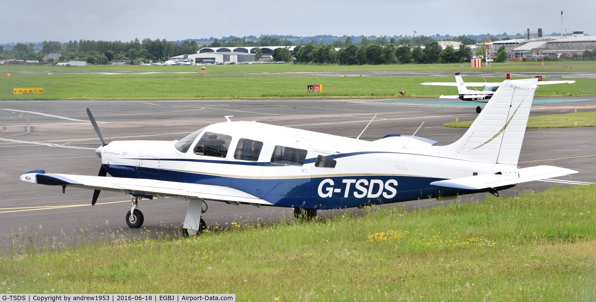 G-TSDS, 1980 Piper PA-32R-301 Saratoga SP C/N 32R-8013132, G-TSDS at Gloucestershire Airport.