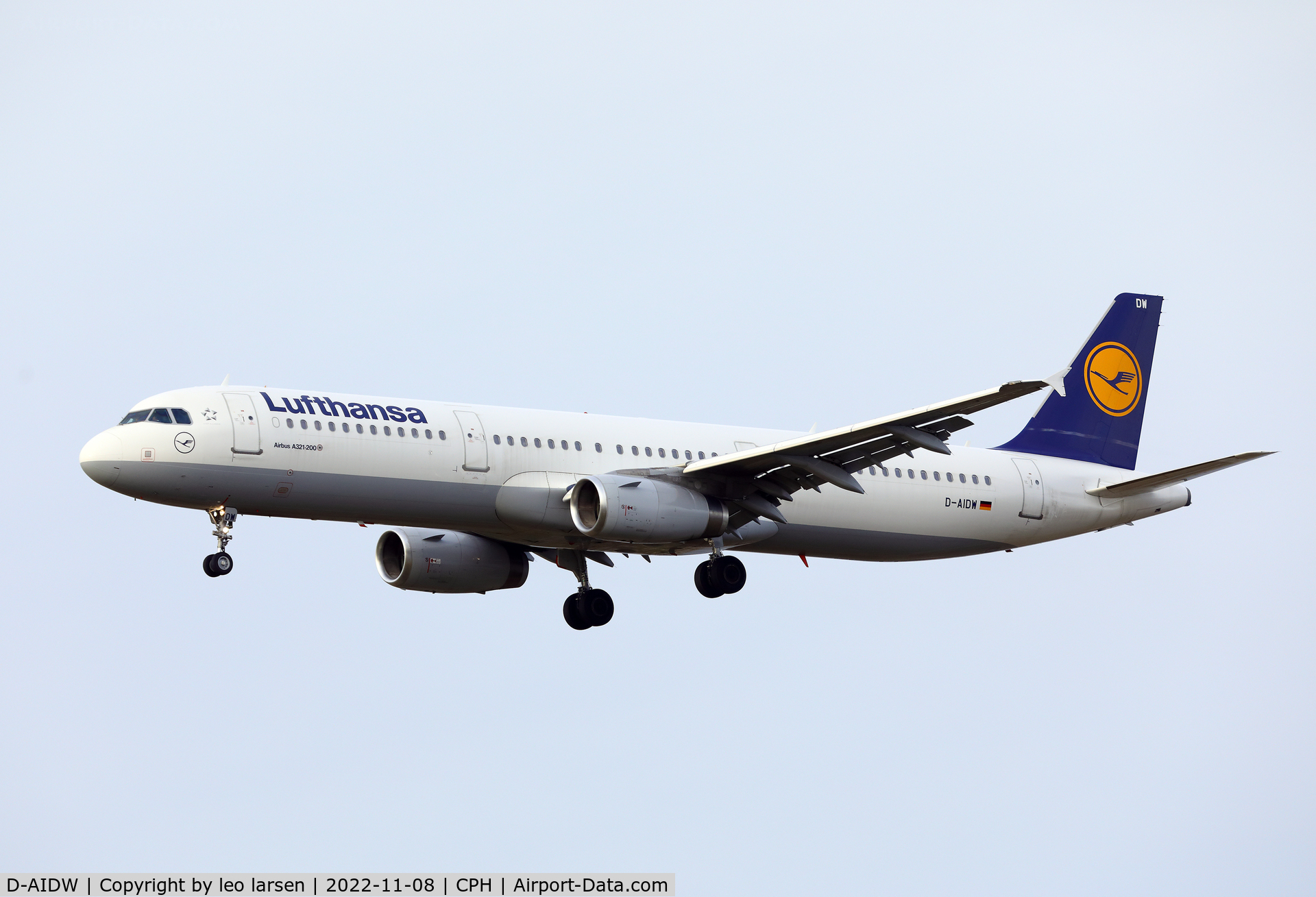 D-AIDW, 2014 Airbus A321-231 C/N 6415, Copenhagen 8.11.2022