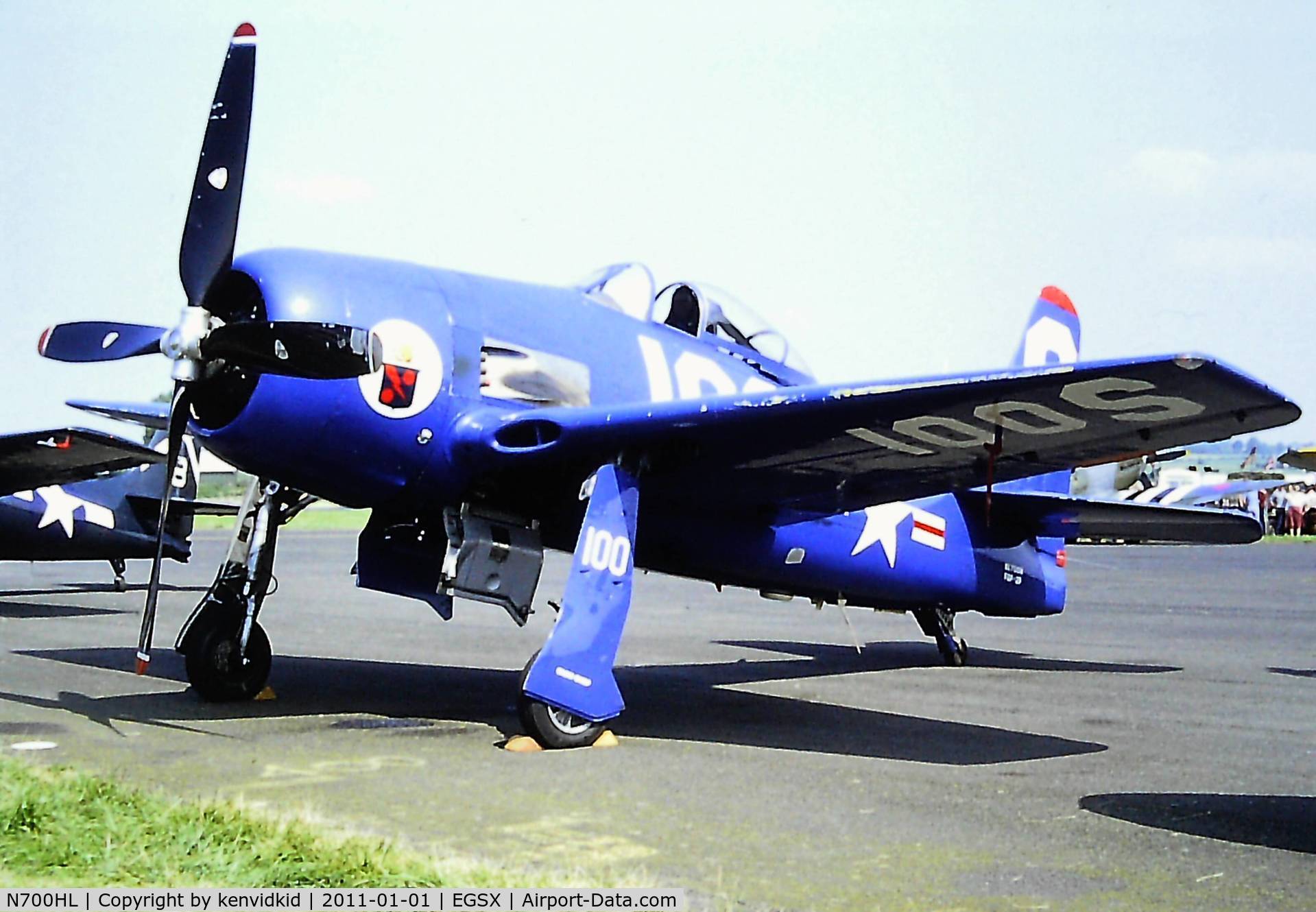 N700HL, 1948 Grumman F8F-2 (G58) Bearcat C/N D.1088, At North Weald.