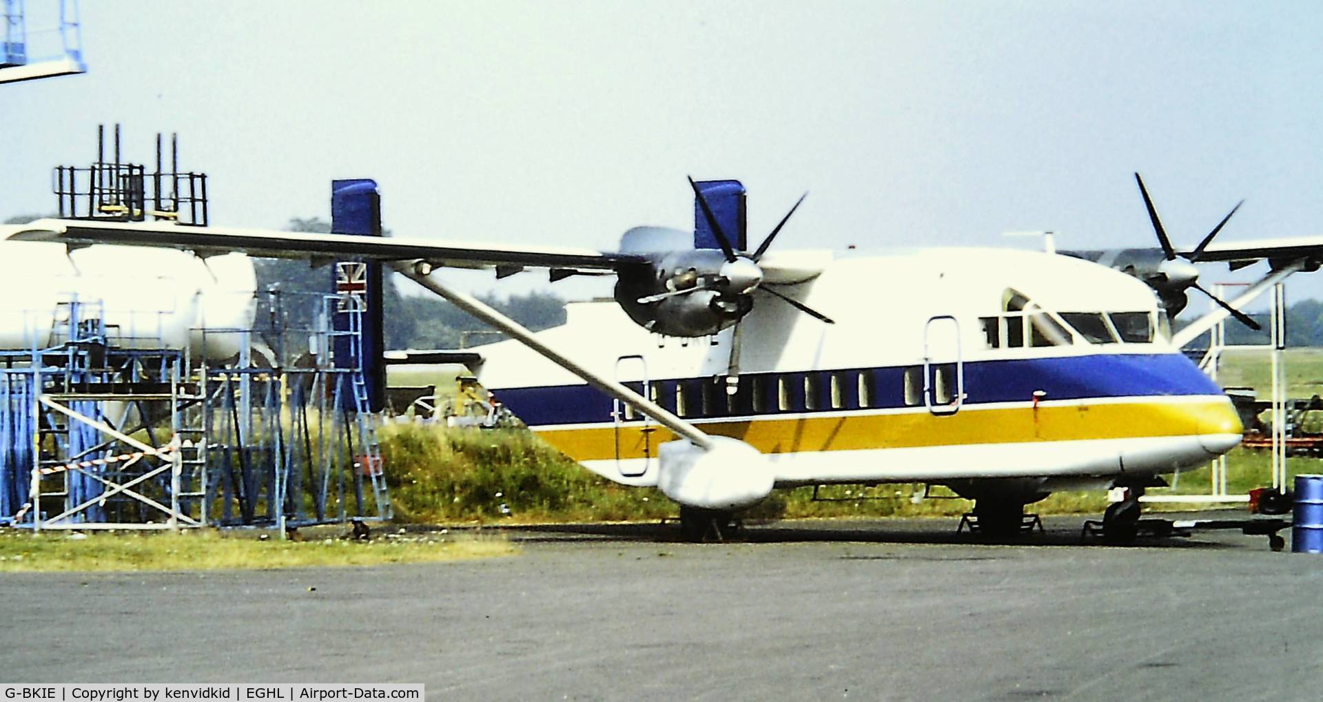 G-BKIE, 1976 Short 330-100 C/N SH.3005, At Lasham.